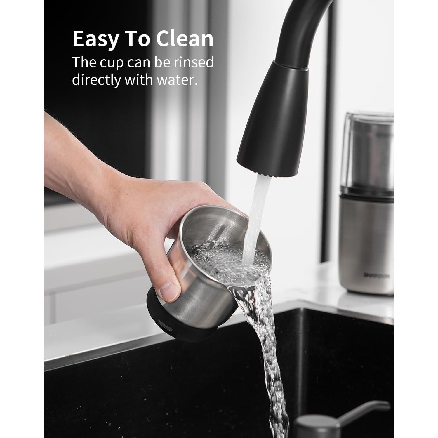 Molino de Café Eléctrico SHARDOR con 2 Tazones de Acero Inoxidable