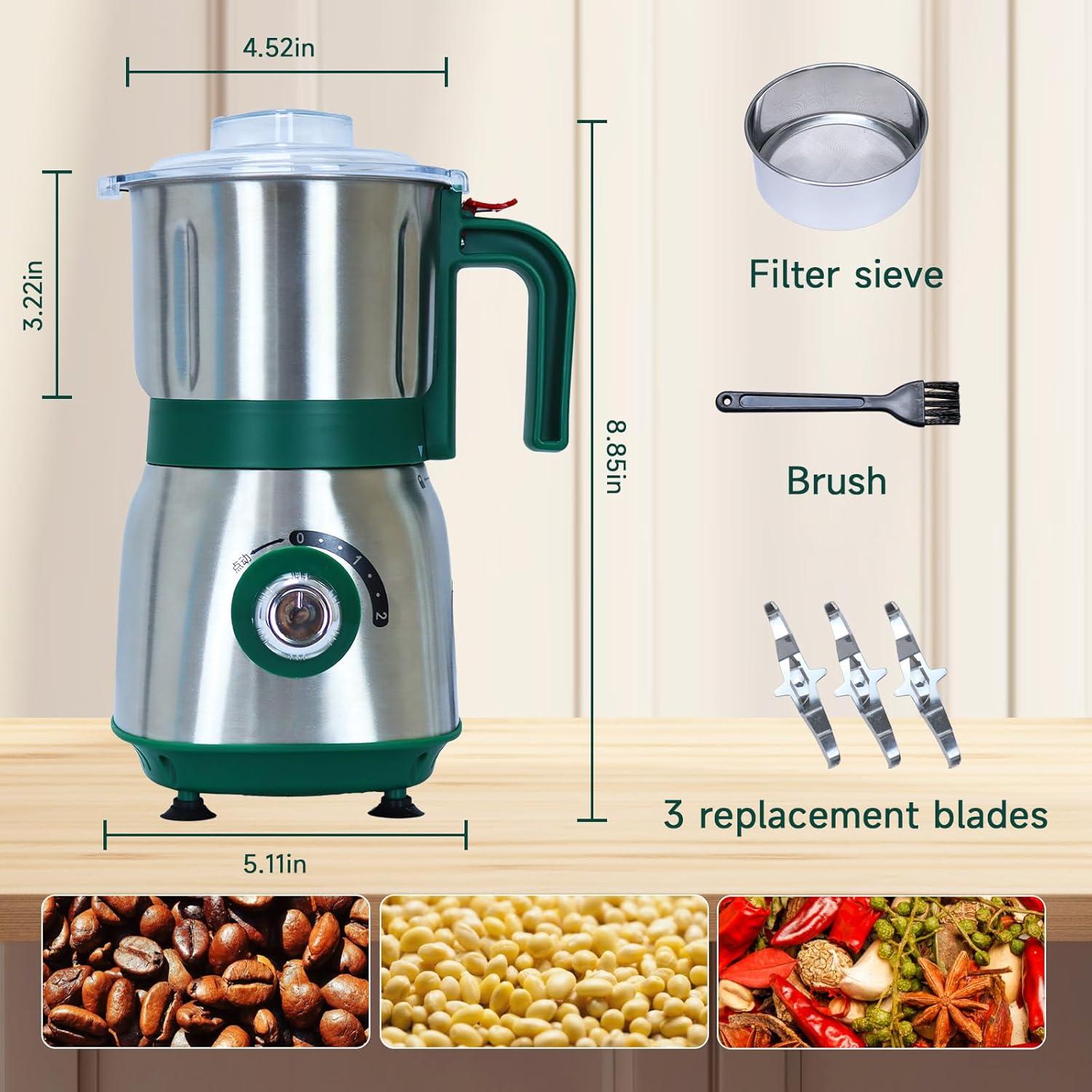 Molino de Granos Eléctrico SIMOHOT 600ml 500W Verde