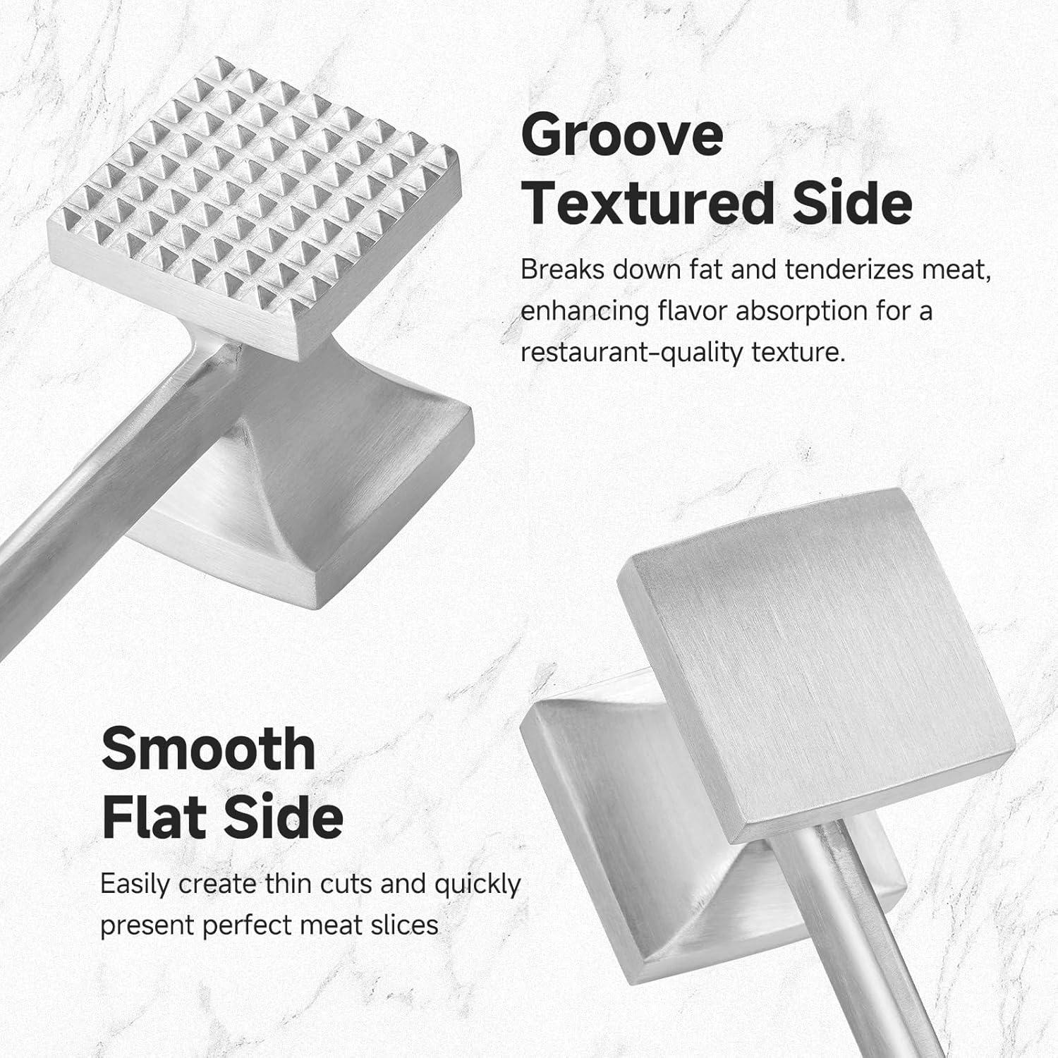 Aplanador de Carne AAOBOSI Doble Cara Ergonómico 317g