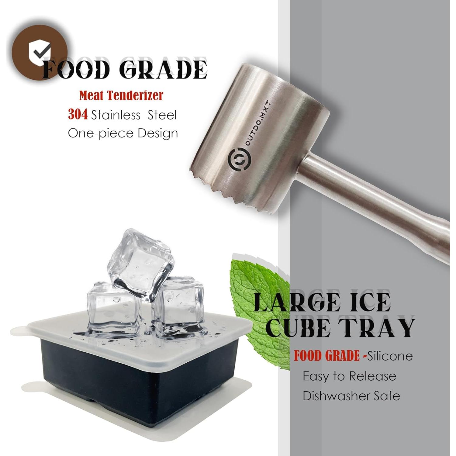 Martillo Aplanador de Carne Outdo.MXT Acero Inoxidable 24.4 cm