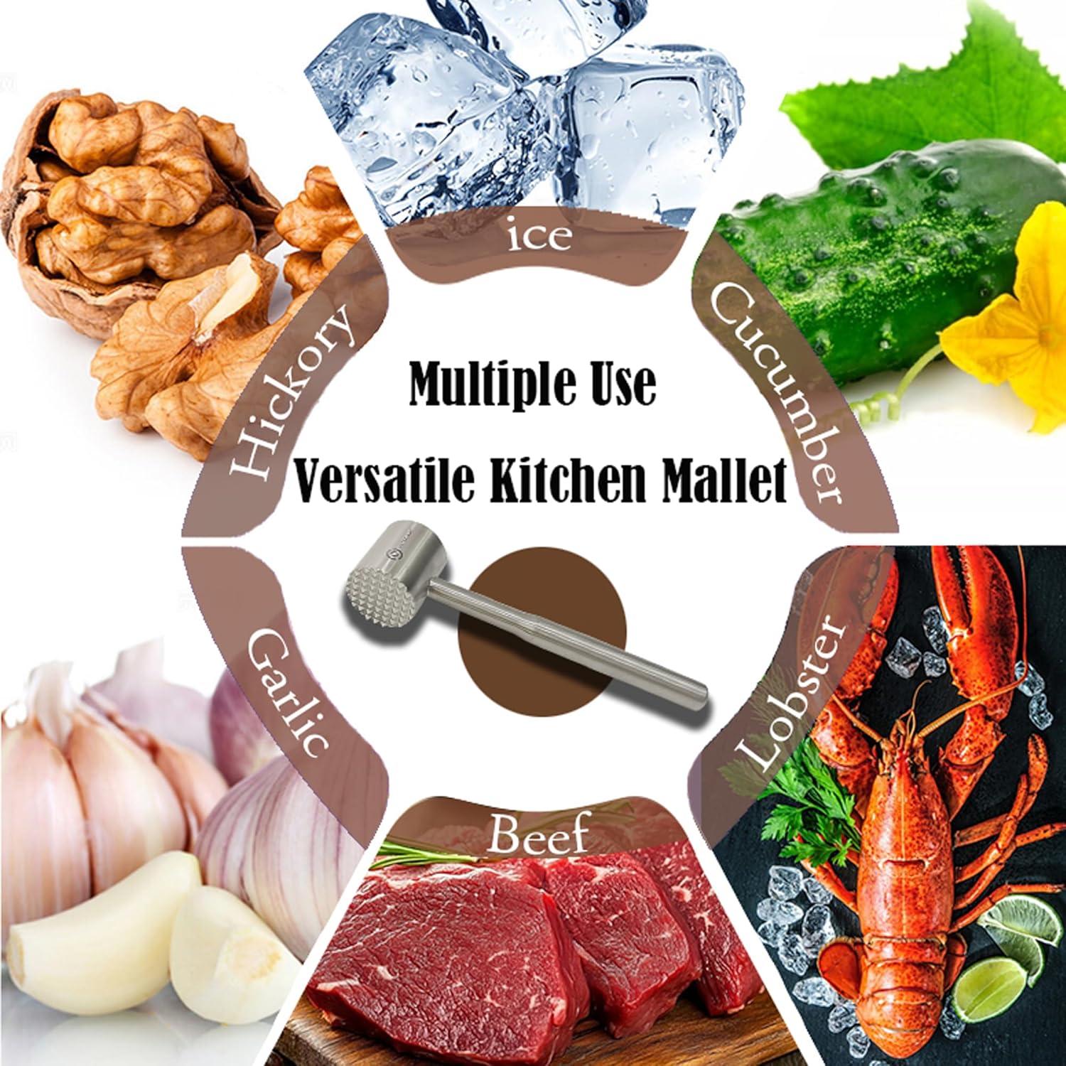 Martillo Aplanador de Carne Outdo.MXT Acero Inoxidable 24.4 cm