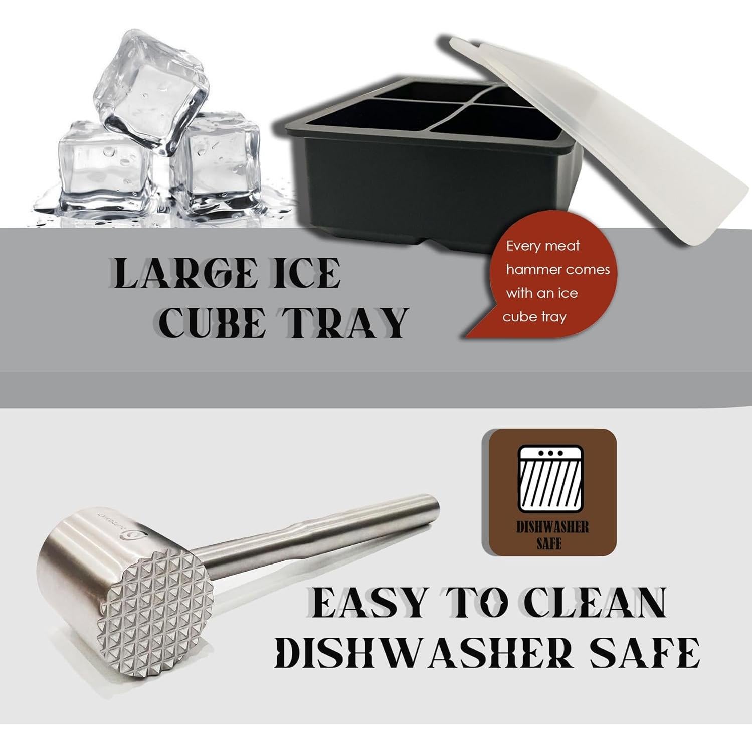 Martillo Aplanador de Carne Outdo.MXT Acero Inoxidable 24.4 cm