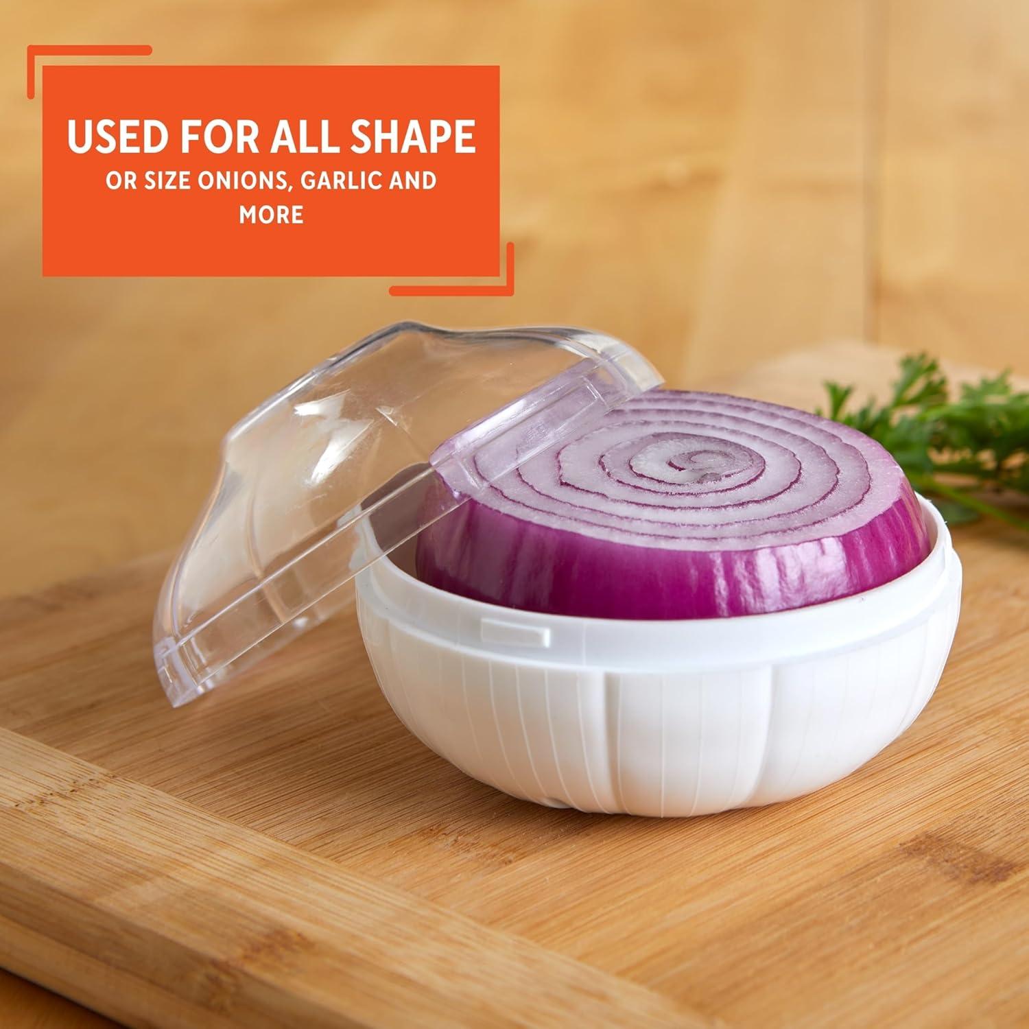 Contenedor para Cebolla y Ajo IMUSA 10.16 cm Blanco con Tapa