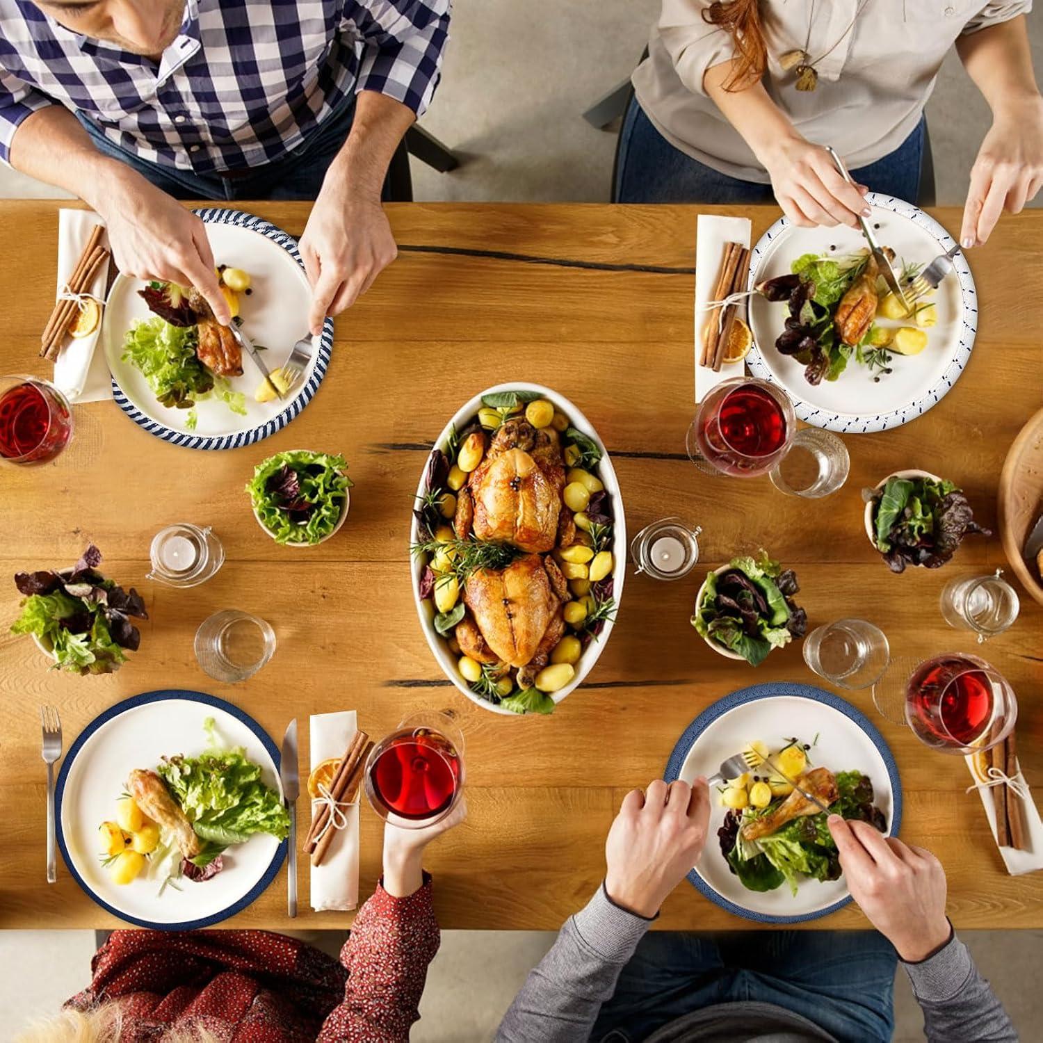 Trivetes de Algodón SHACOS 20.32 cm - 4 Piezas Azul