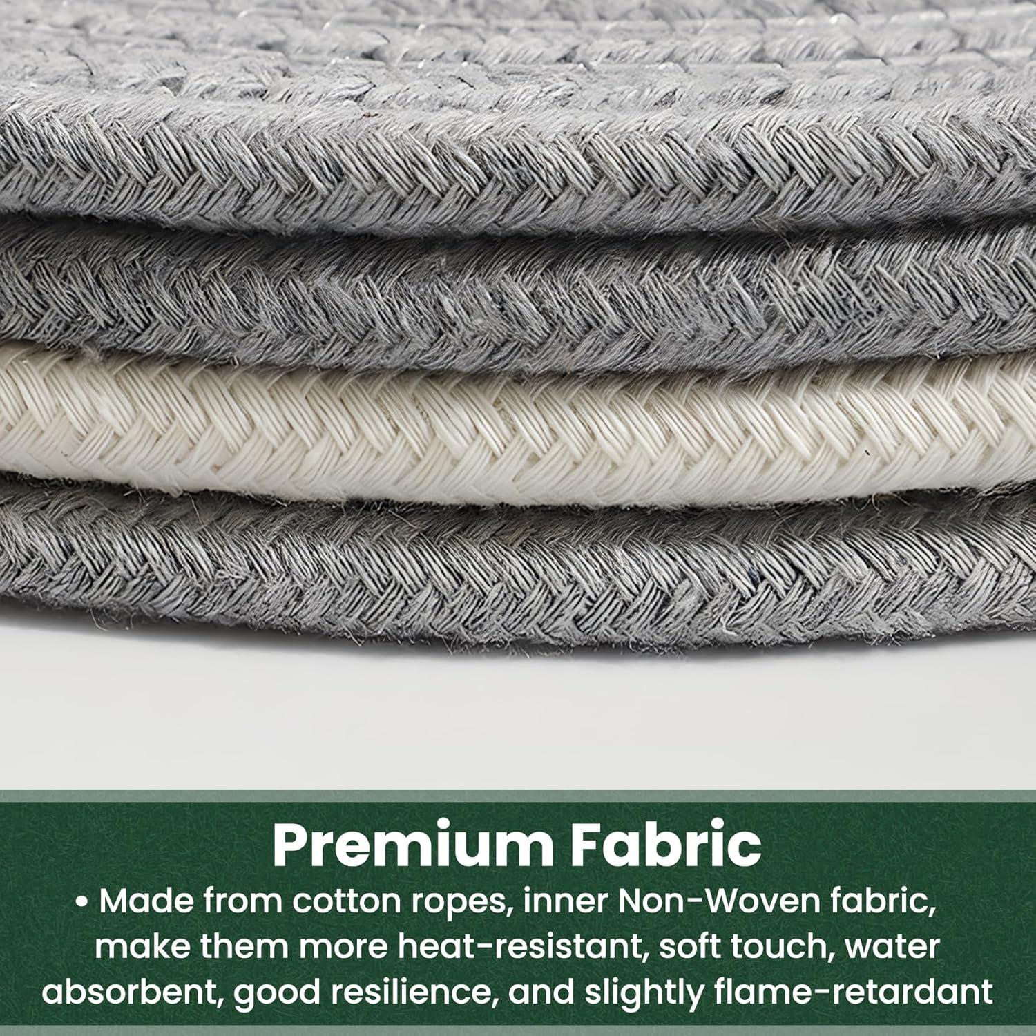 Trivetes de Cocina KITLAB 20 cm 6 Pcs Algodón Resistente al Calor