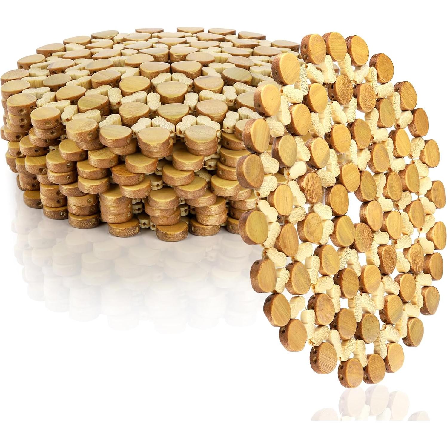 AVLA 10 Posavasos de Bambú Resistentes al Calor 21 cm