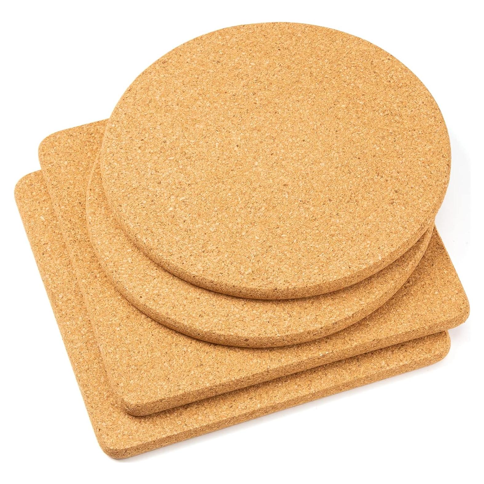 Trivetes de Corcho Cazzon 20.32 cm 4 Piezas Resistentes al Calor