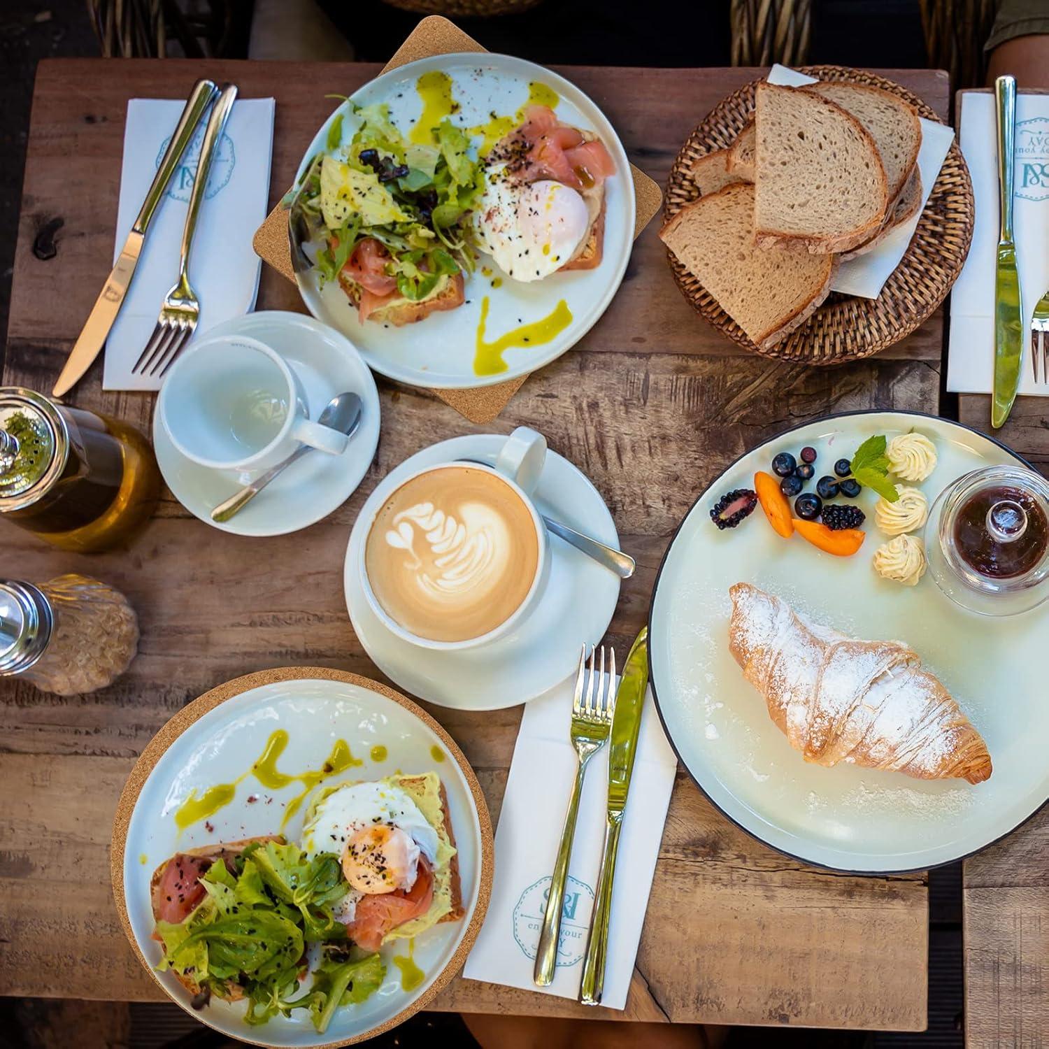 Trivetes de Corcho Cazzon 20.32 cm 4 Piezas Resistentes al Calor