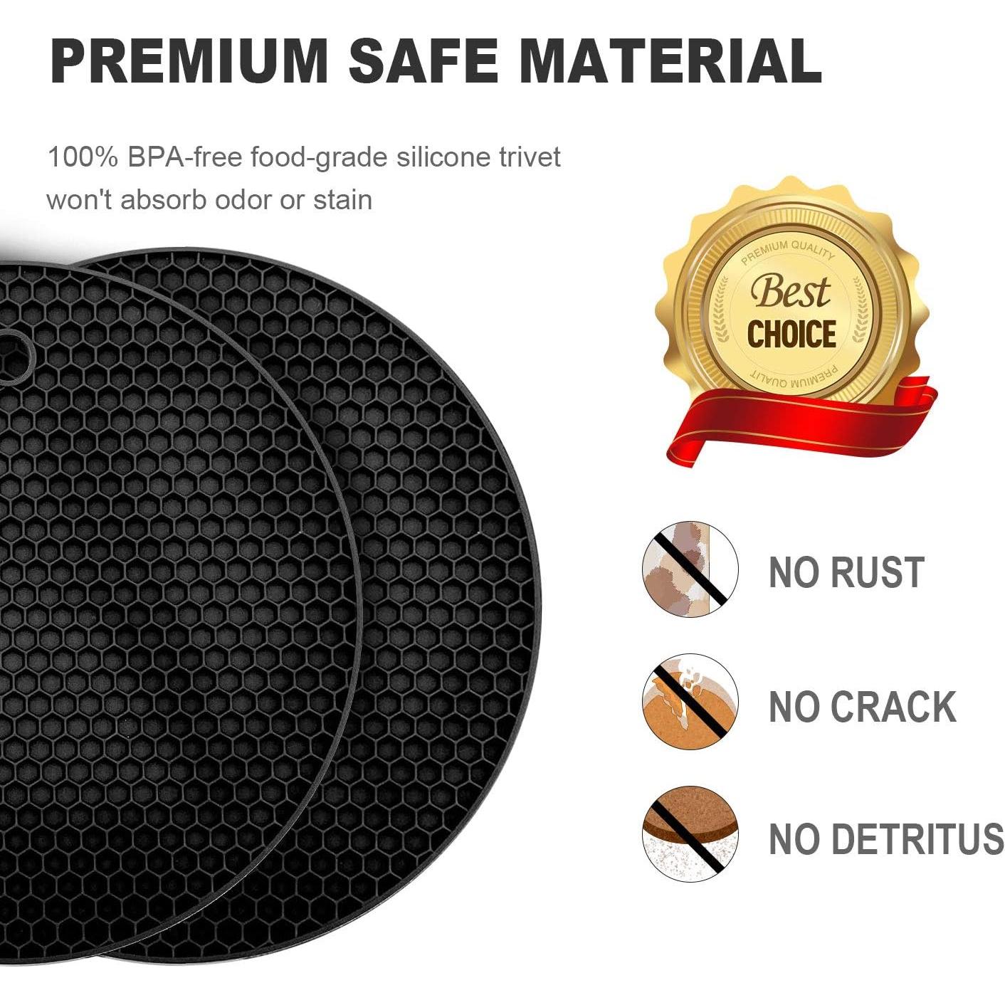 Trivets de Silicona ANNIOCA 22 cm Antideslizantes 4 Pcs