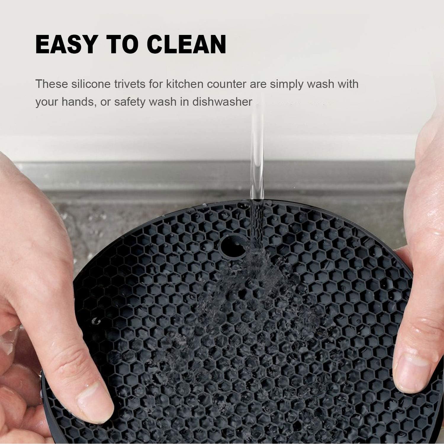 Trivets de Silicona ANNIOCA 22 cm Antideslizantes 4 Pcs