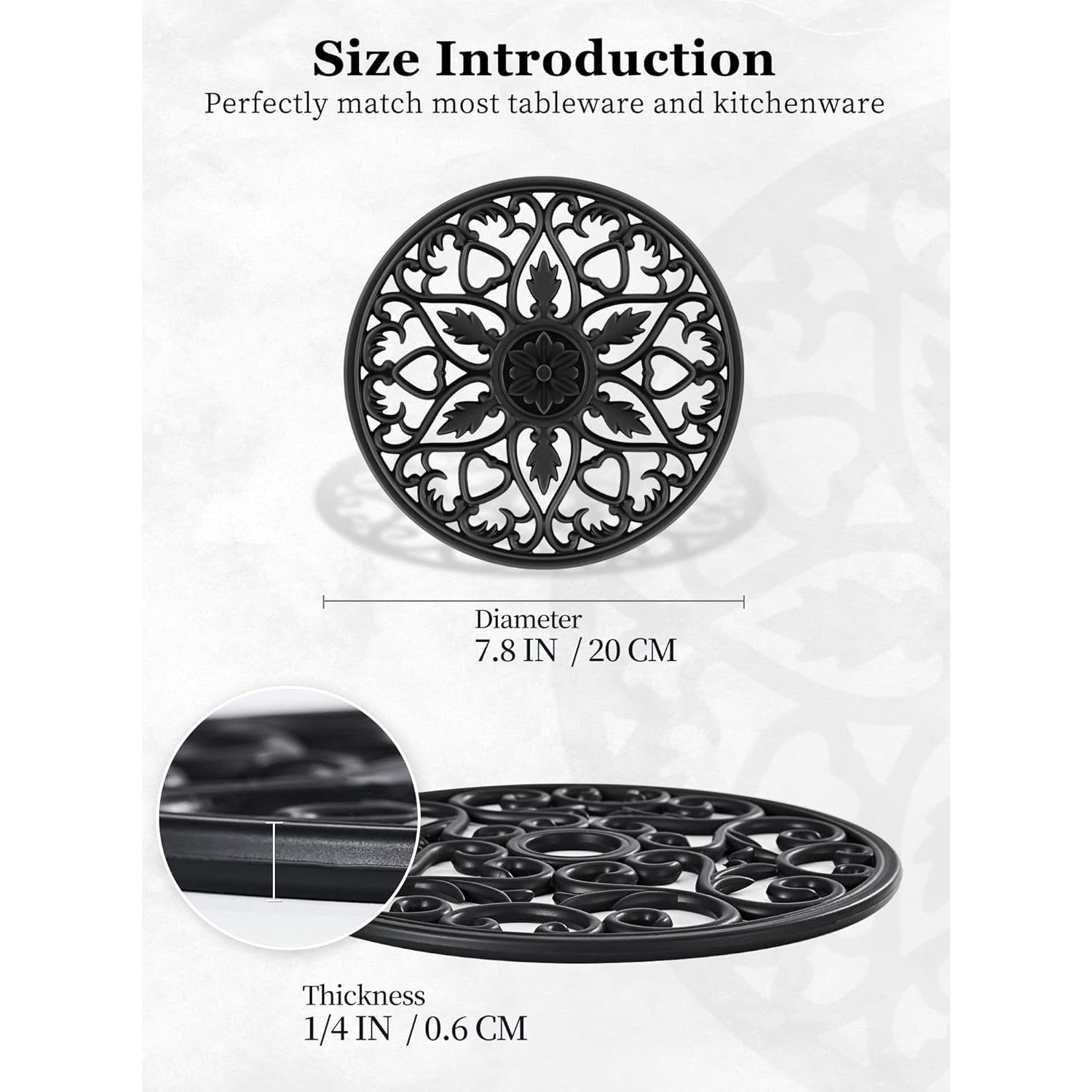 SMARTAKE Set de 6 Tapetes de Silicona Antideslizantes 20.32cm