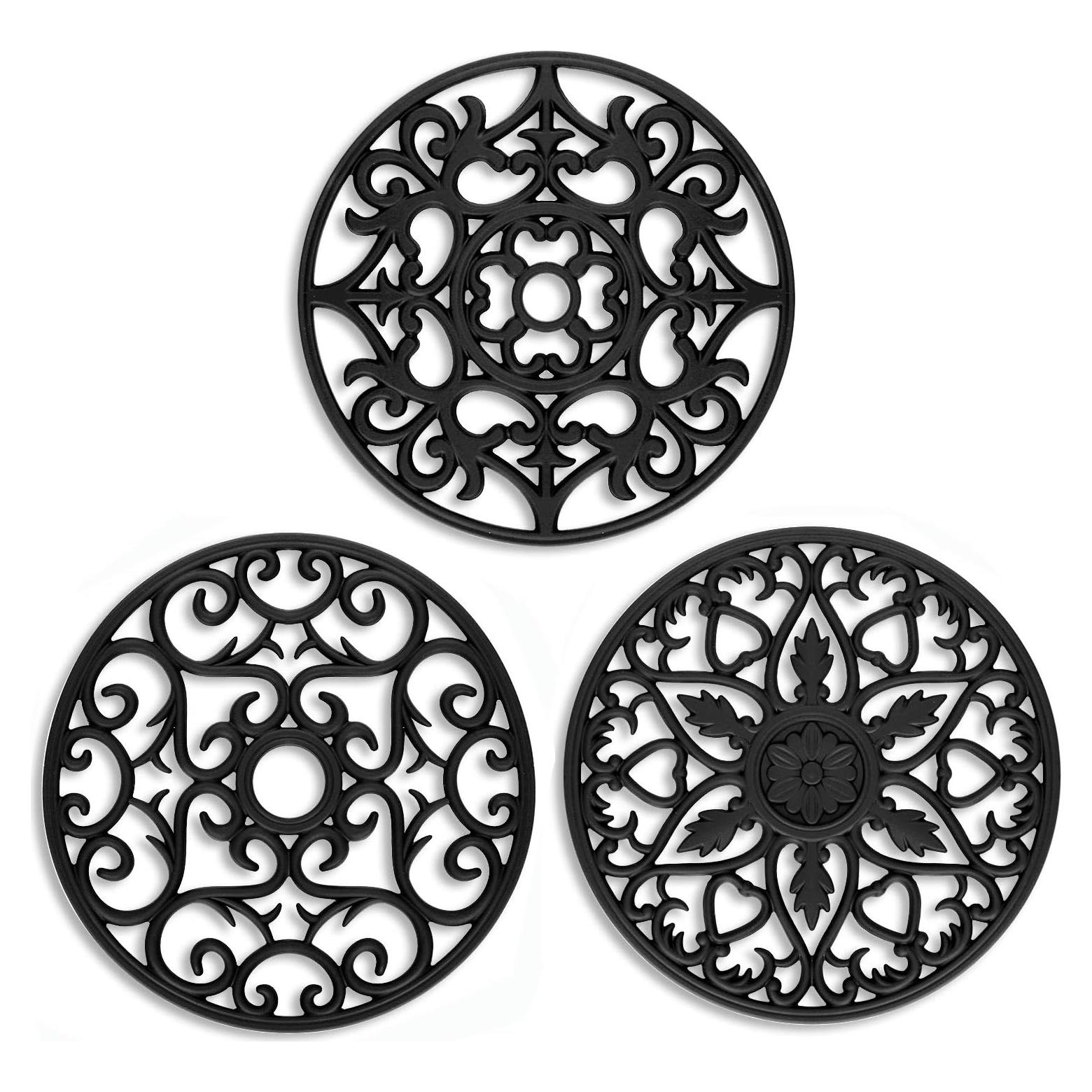Alfombrillas de Silicona ME.FAN para Platos y Ollas, 3 Pcs