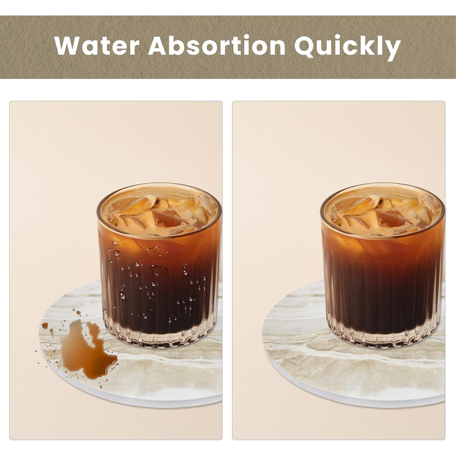 Set de Trivetes de Cerámica WDZZHOT 20.32 cm Mármol Amarillo