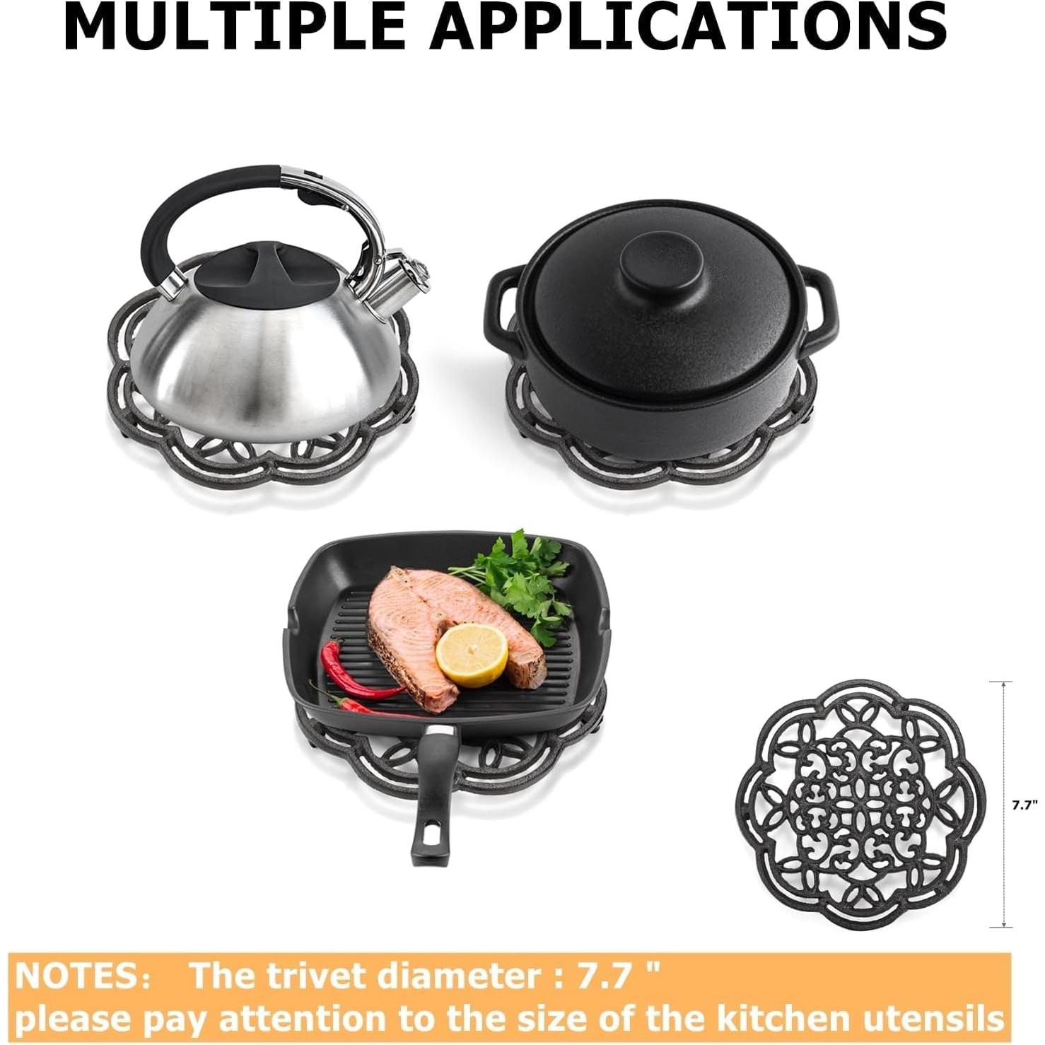 Soportes Redondos de Hierro Fundido Yopay - 2 Piezas 19.56 cm