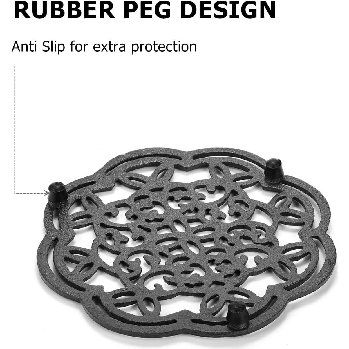 Soportes Redondos de Hierro Fundido Yopay - 2 Piezas 19.56 cm