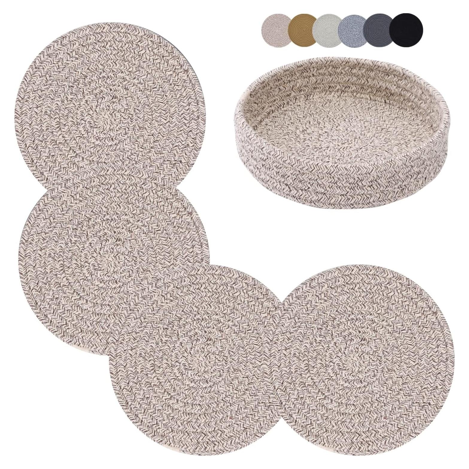 Trivets de Algodón Coga 4 Pcs 17.78 cm Resistentes al Calor