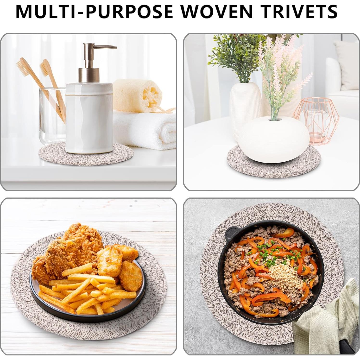 Trivets de Algodón Coga 4 Pcs 17.78 cm Resistentes al Calor