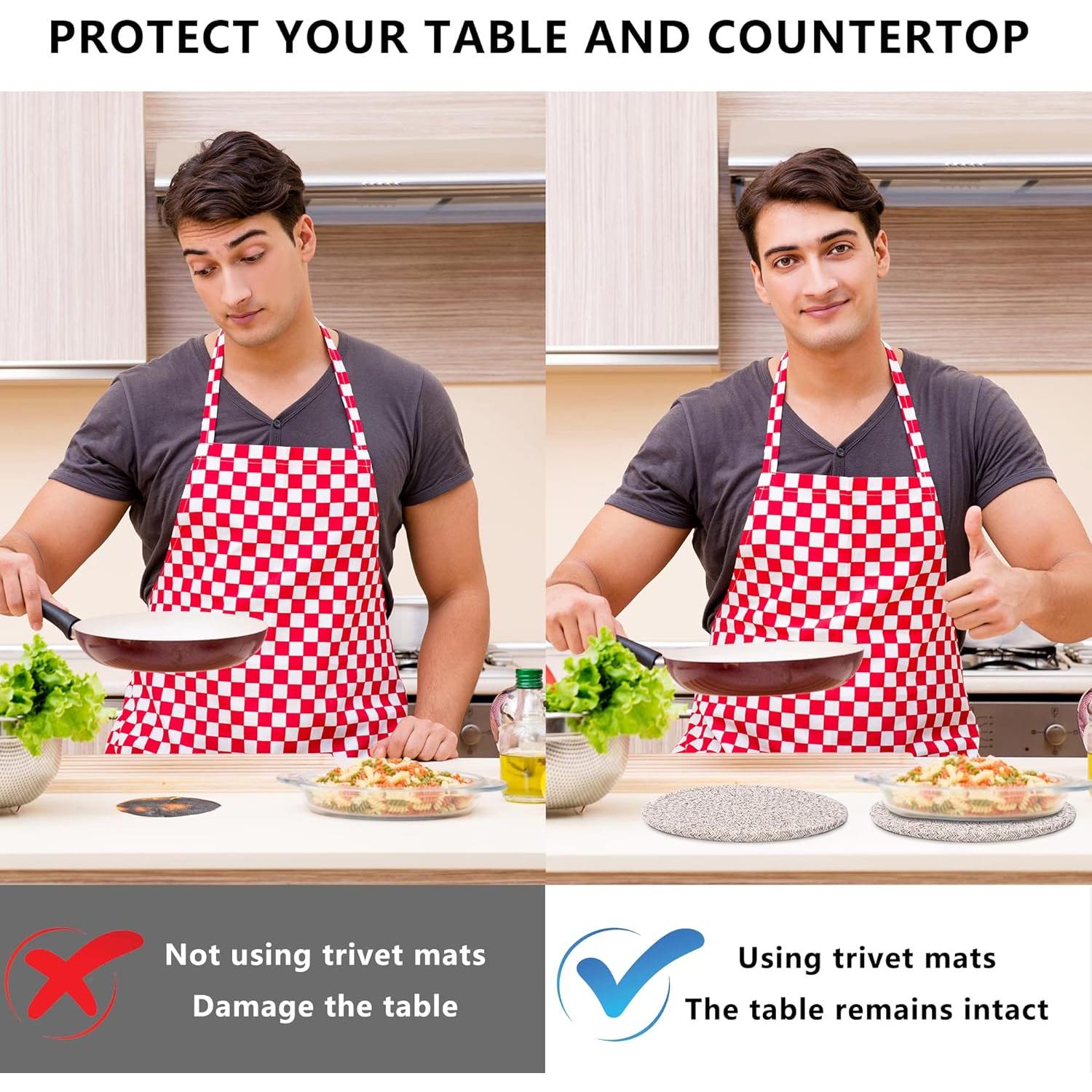 Trivets de Algodón Coga 4 Pcs 17.78 cm Resistentes al Calor