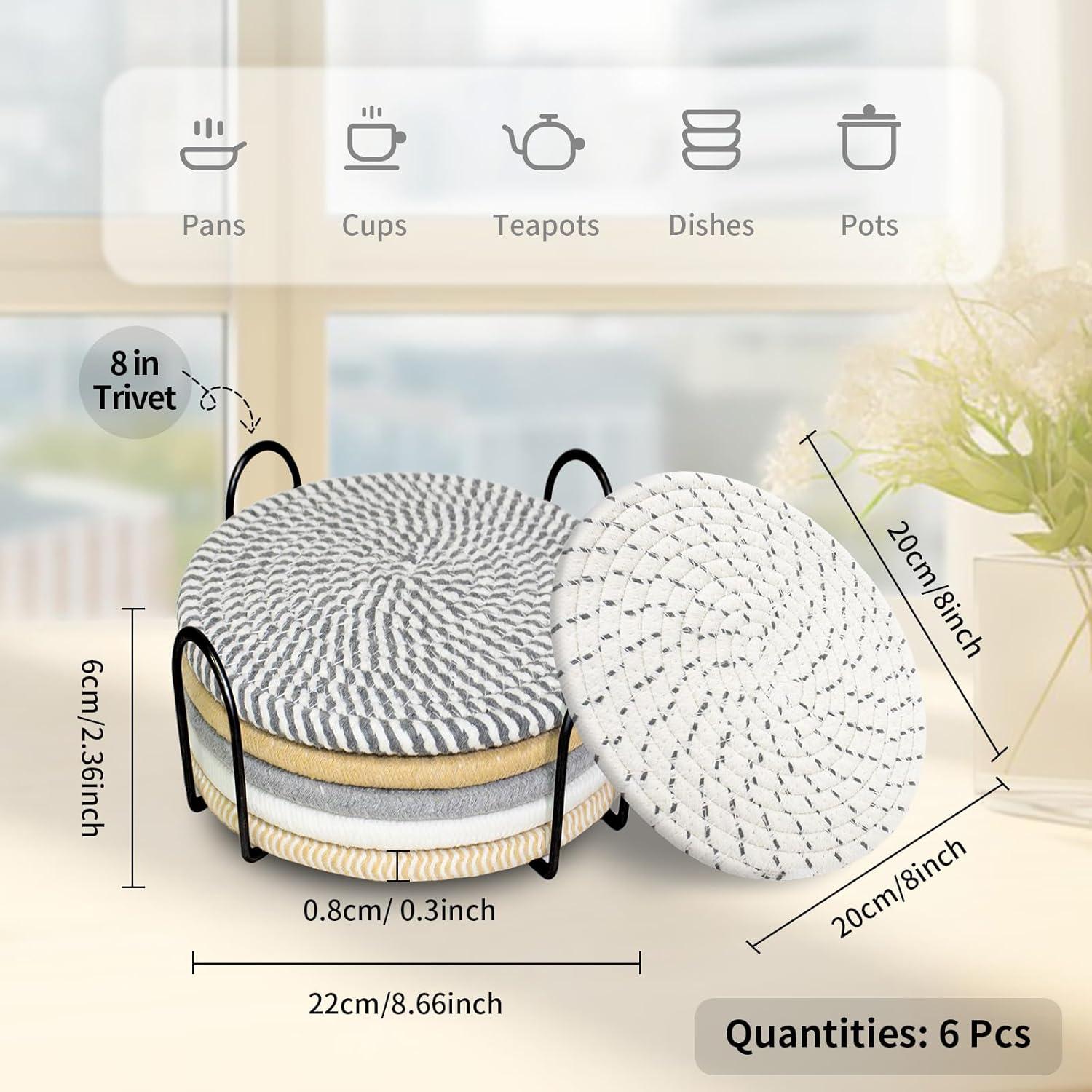 Juego de Trivetes Rykjgs 20.32 cm Resistentes al Calor - 6 Piezas