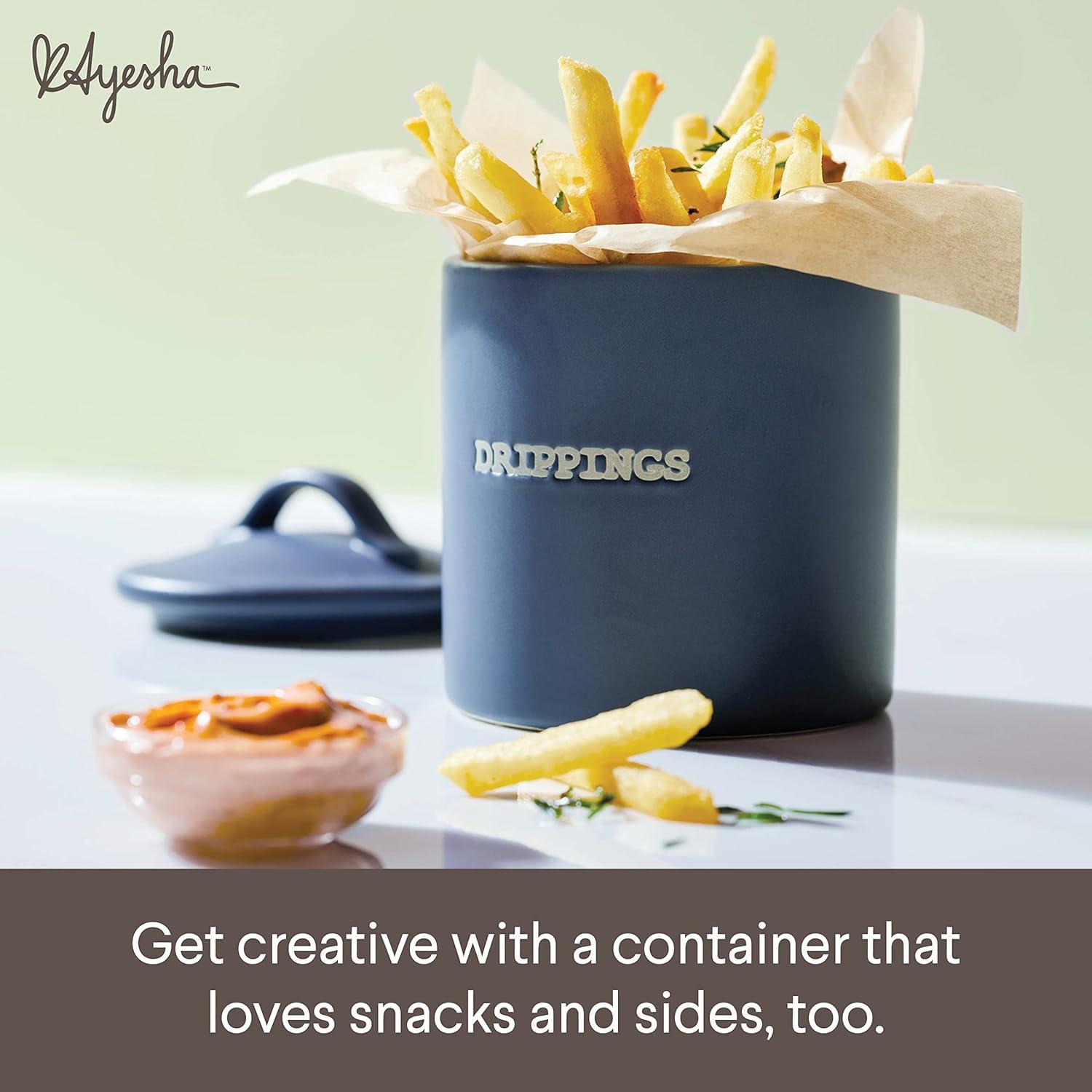 Tarro de Grasa de Tocino Ayesha Curry Cerámica 600ml Azul