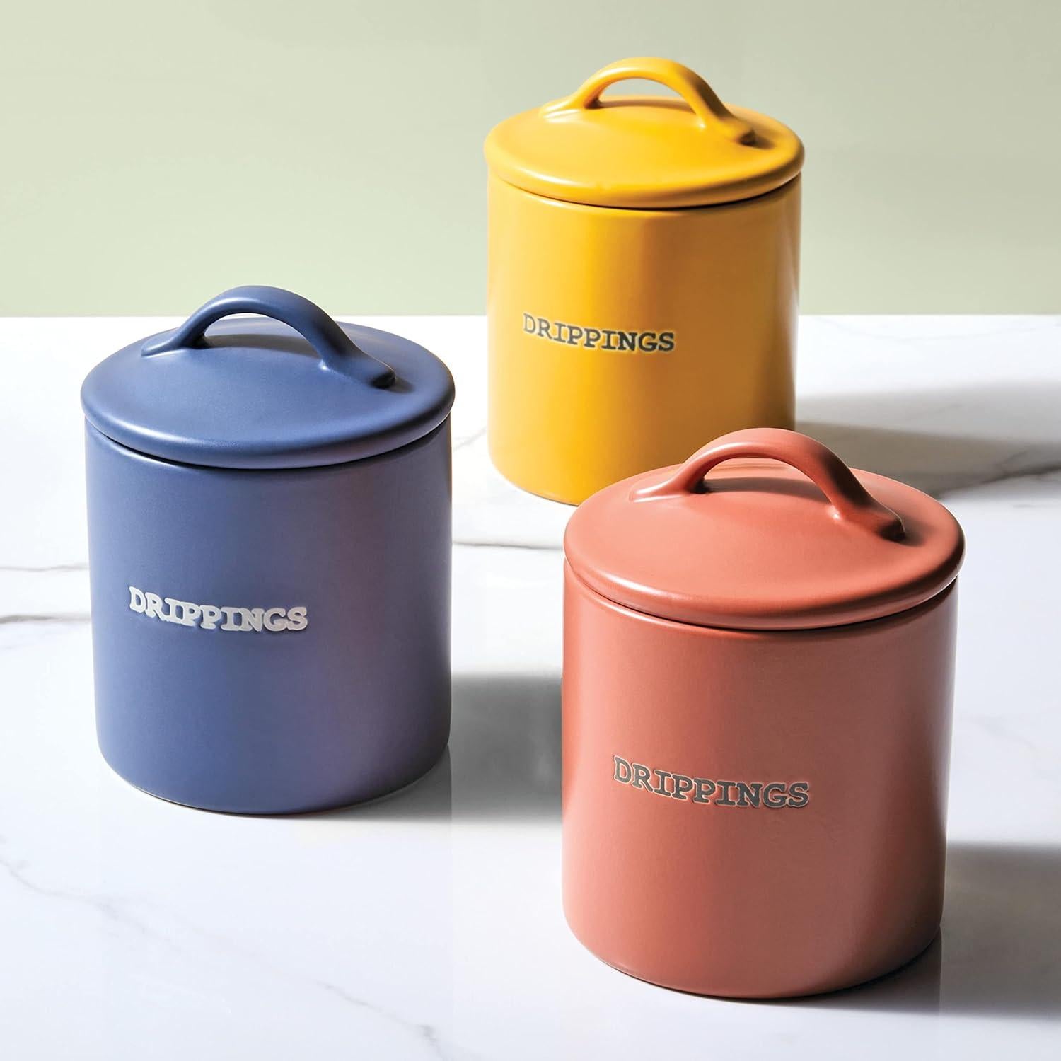 Tarro de Grasa de Tocino Ayesha Curry Cerámica 600ml Azul