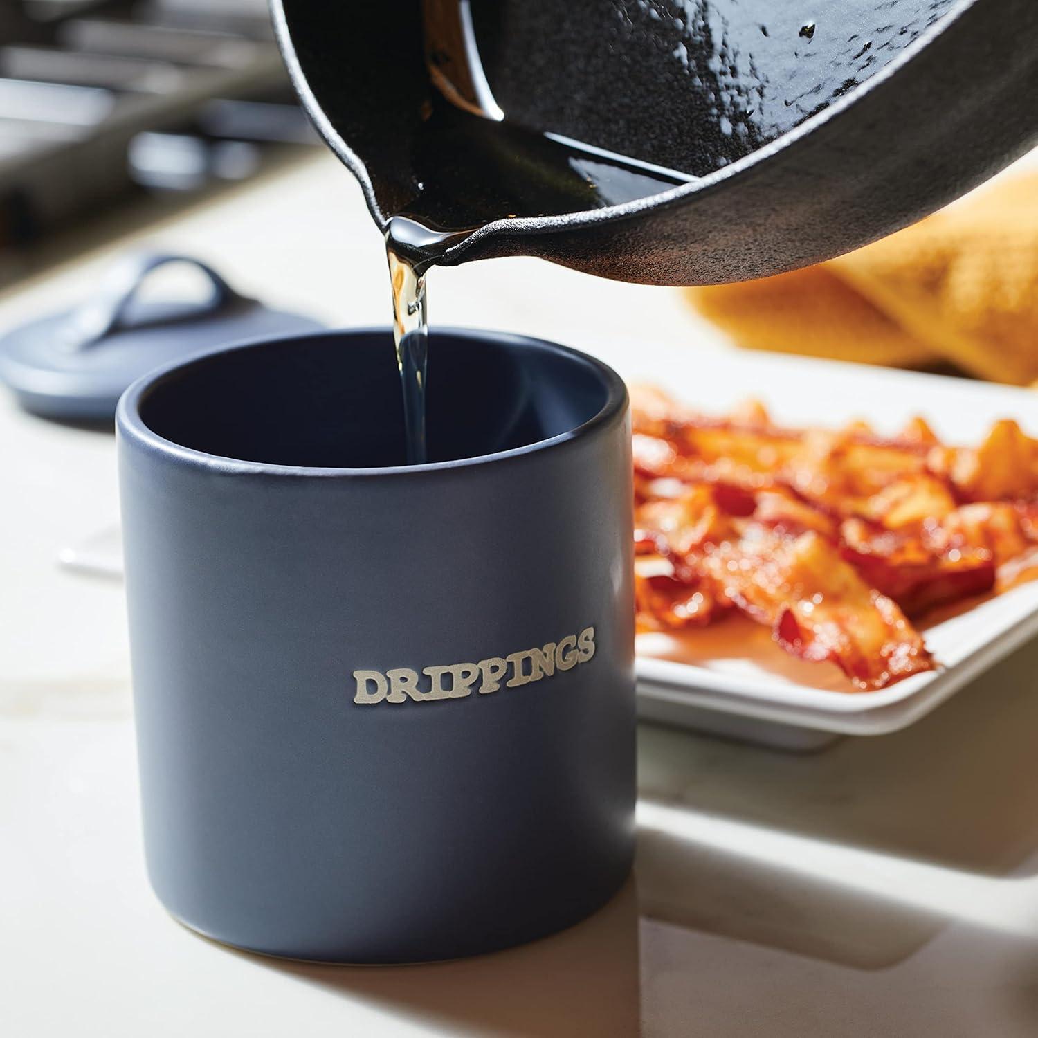 Tarro de Grasa de Tocino Ayesha Curry Cerámica 600ml Azul