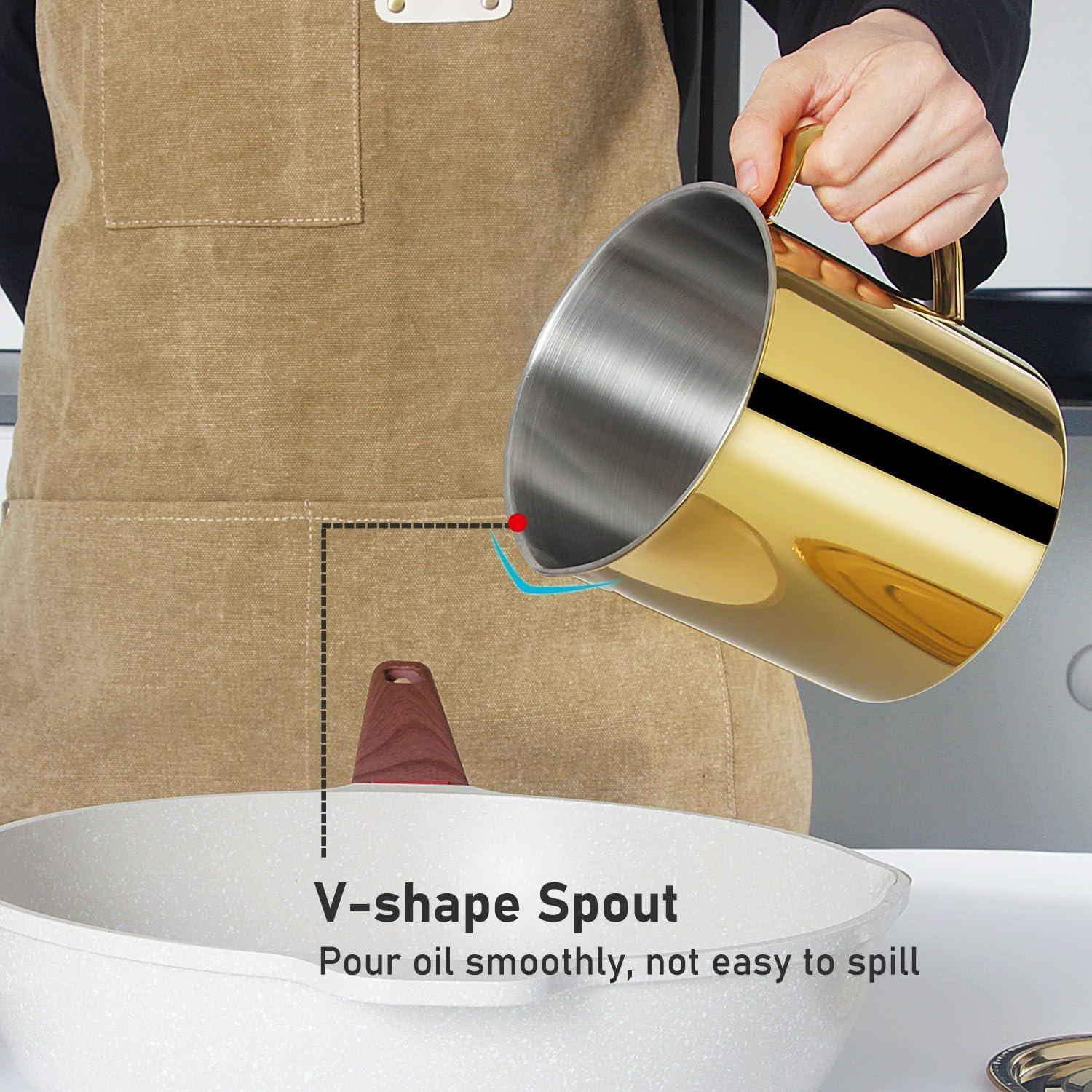 Contenedor de Grasa de Tocino Tellshun 1.8 L Acero Inoxidable