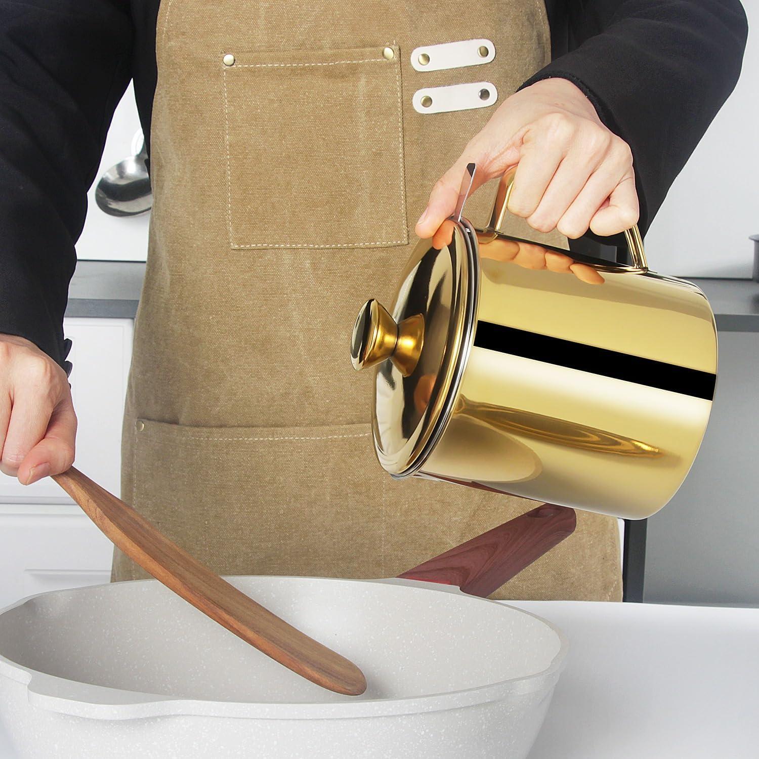 Contenedor de Grasa de Tocino Tellshun 1.8 L Acero Inoxidable