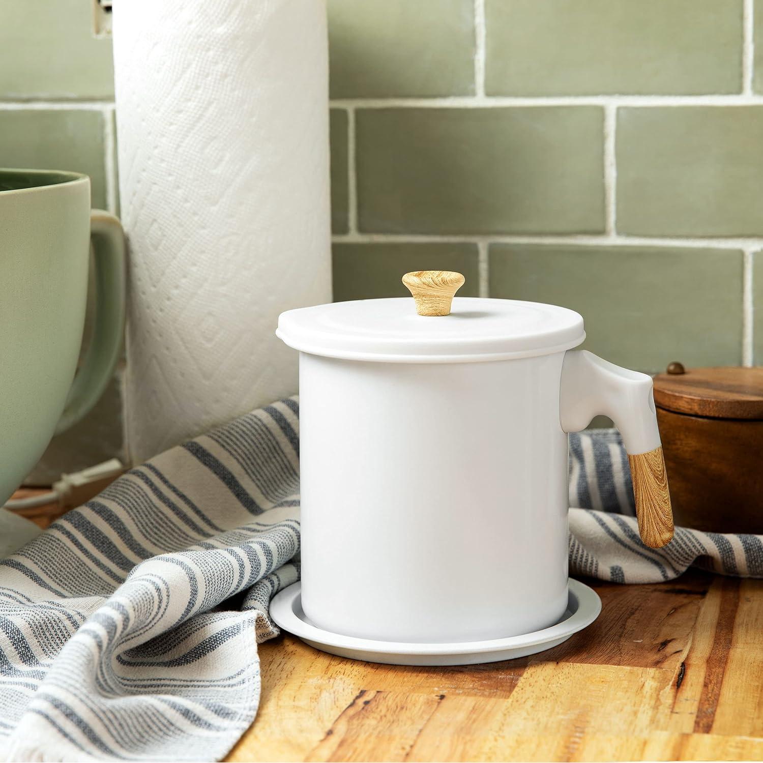 Contenedor de Grasa de Tocino MyMoon Home 1.4L con Colador