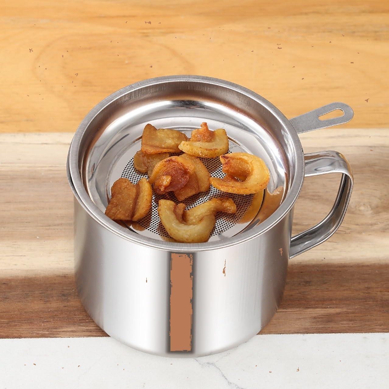 Contenedor de Grasa YYJINGYOU 1.3L Acero Inoxidable con Colador