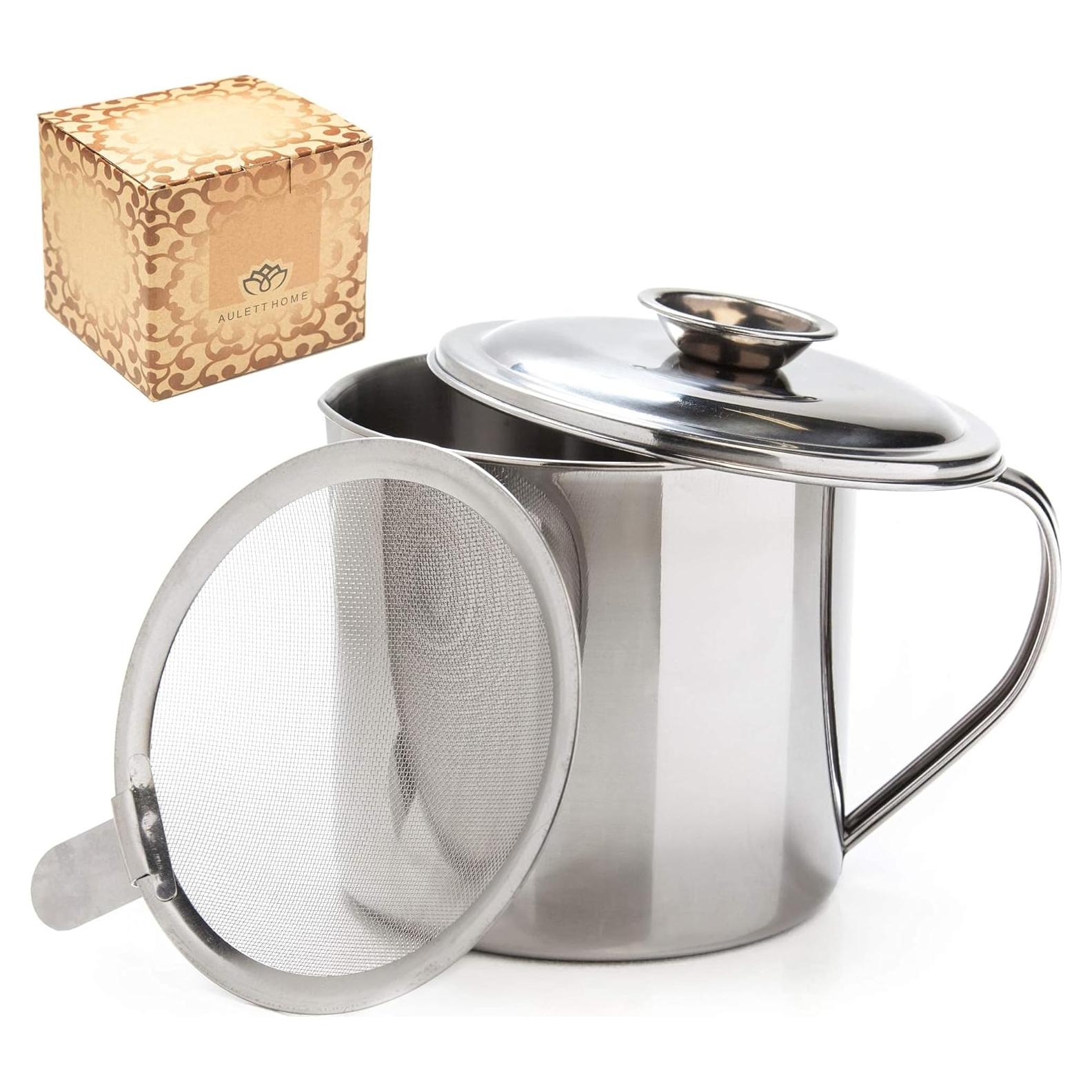 Contenedor de Grasa de Tocino Aulett Home 1.13 L con Colador