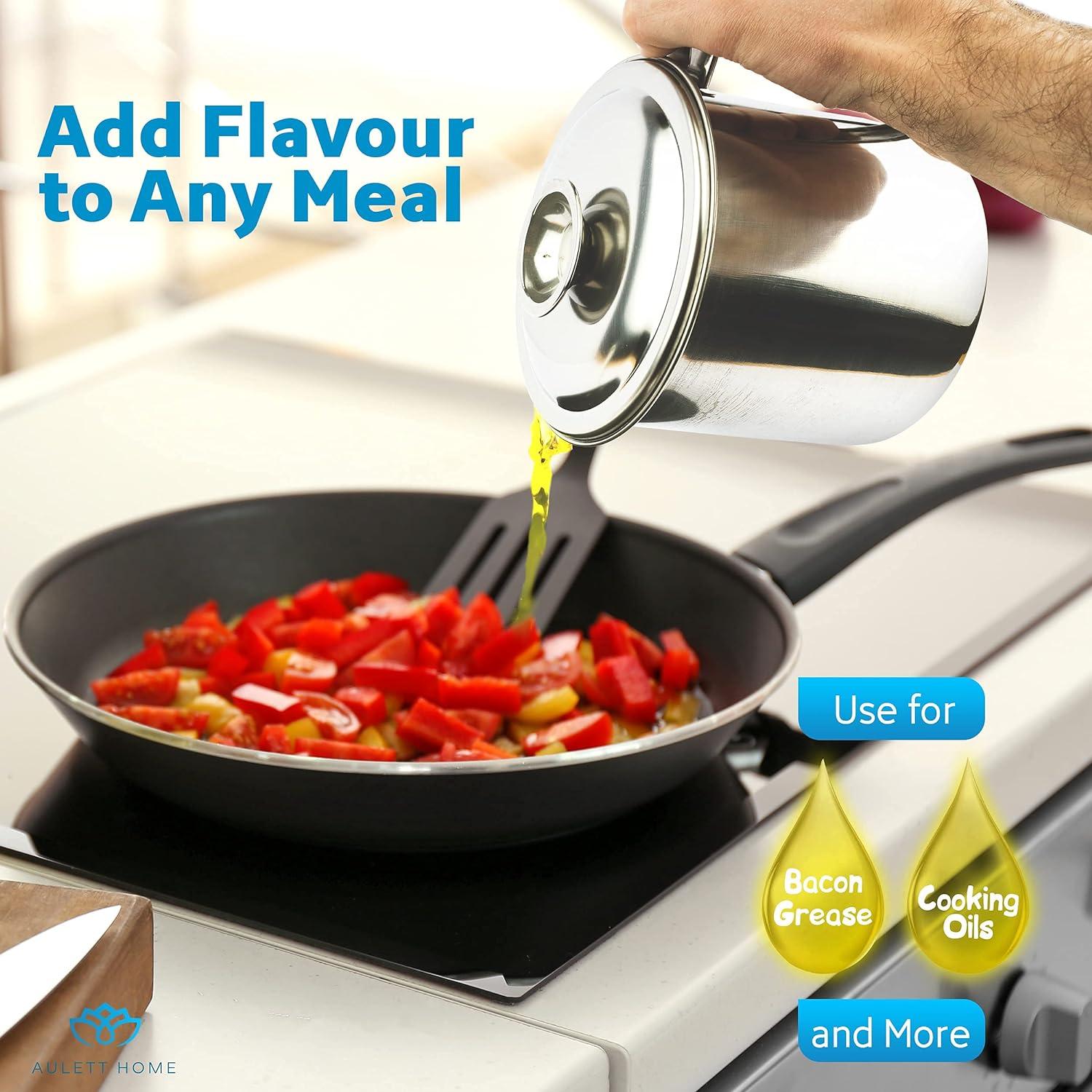 Contenedor de Grasa de Tocino Aulett Home 1.13 L con Colador