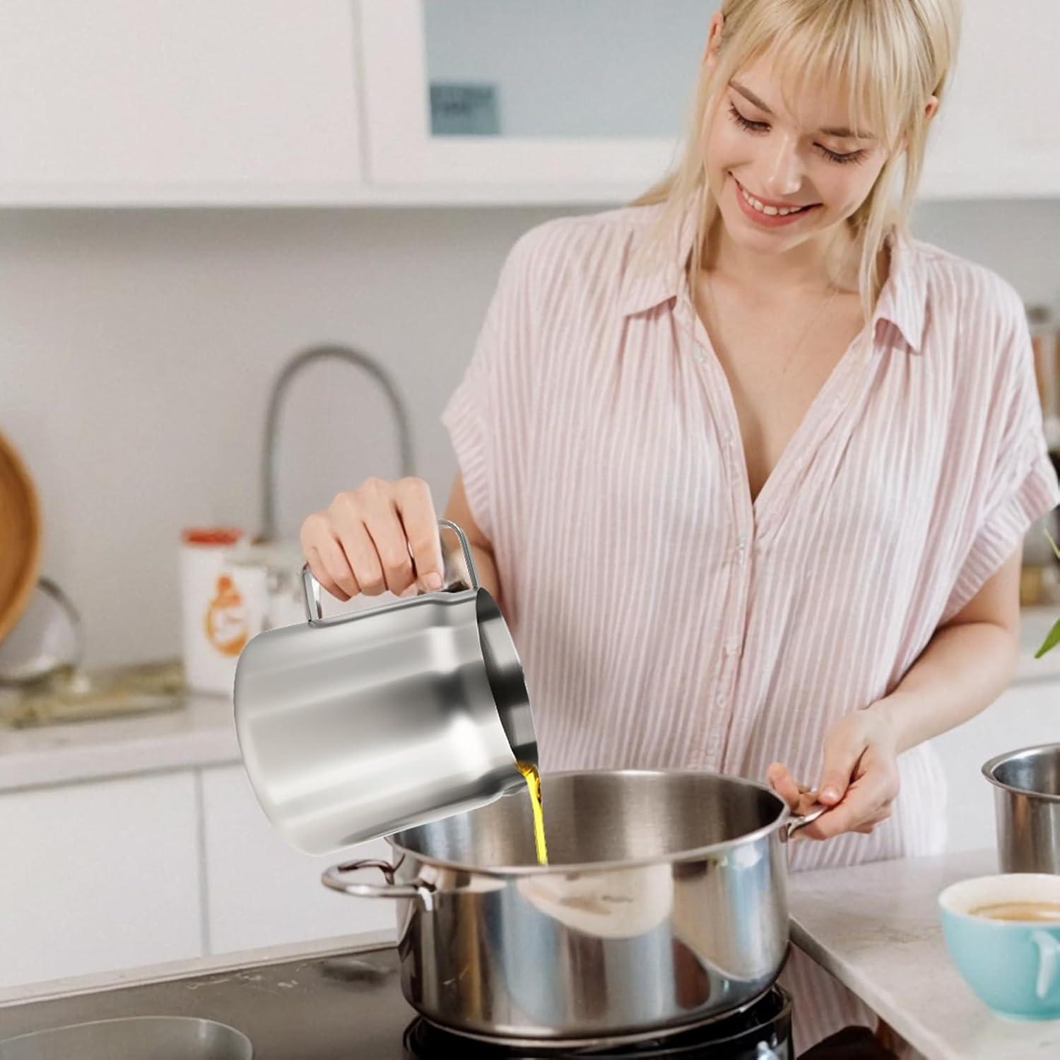 Contenedor de Grasa de Tocino SINYWAY 2L Acero Inoxidable con Filtro