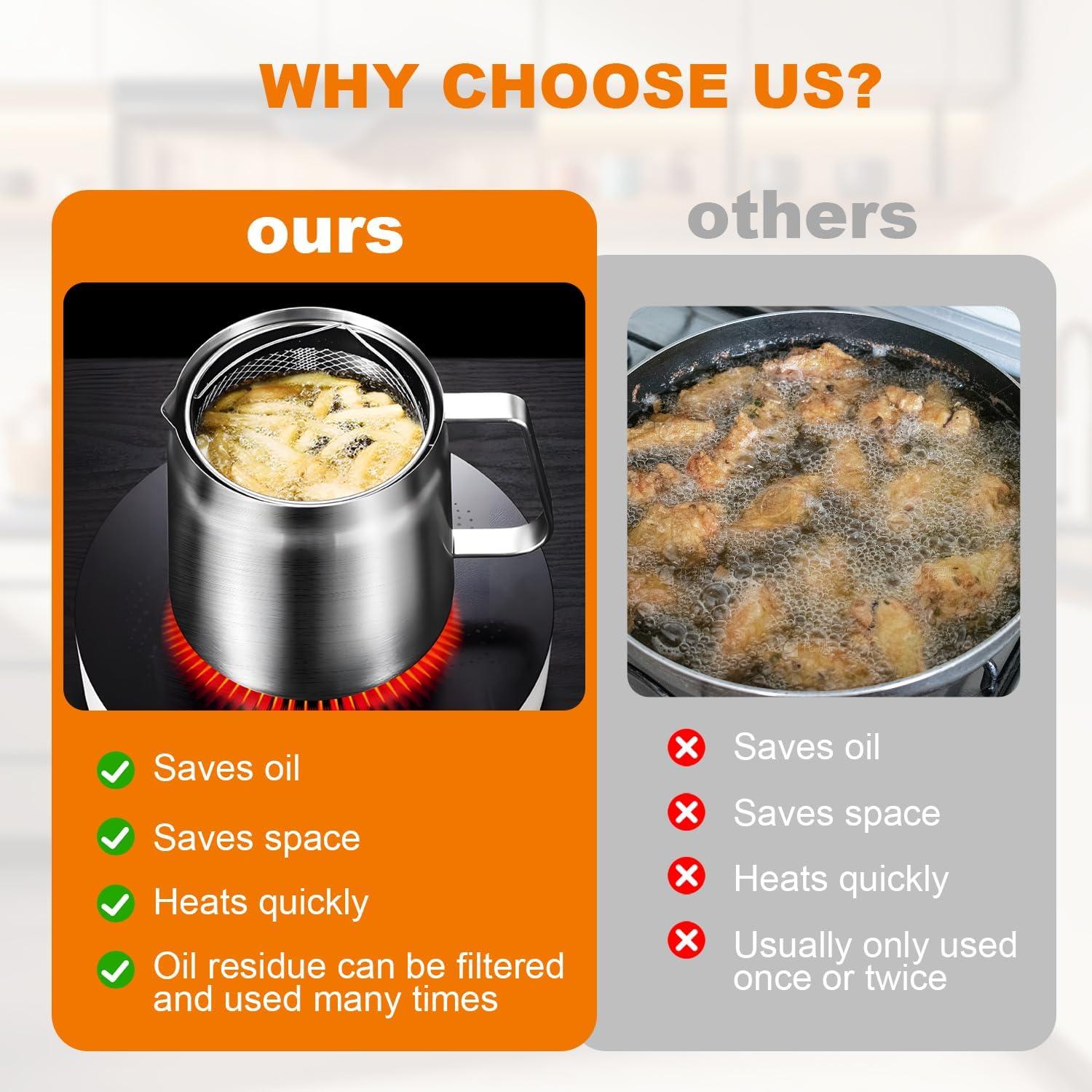 Olla Filtro de Aceite 2L TAEYONK Acero Inoxidable 304