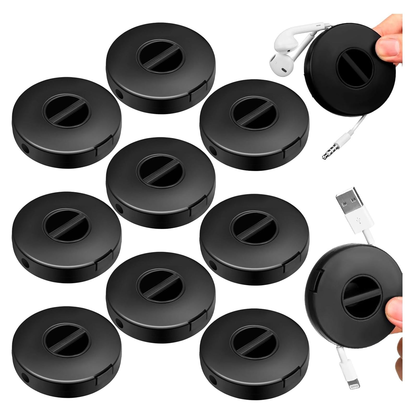 Organizador de Cables Portátil Copkim 9 Piezas ABS 6.3x1.7cm