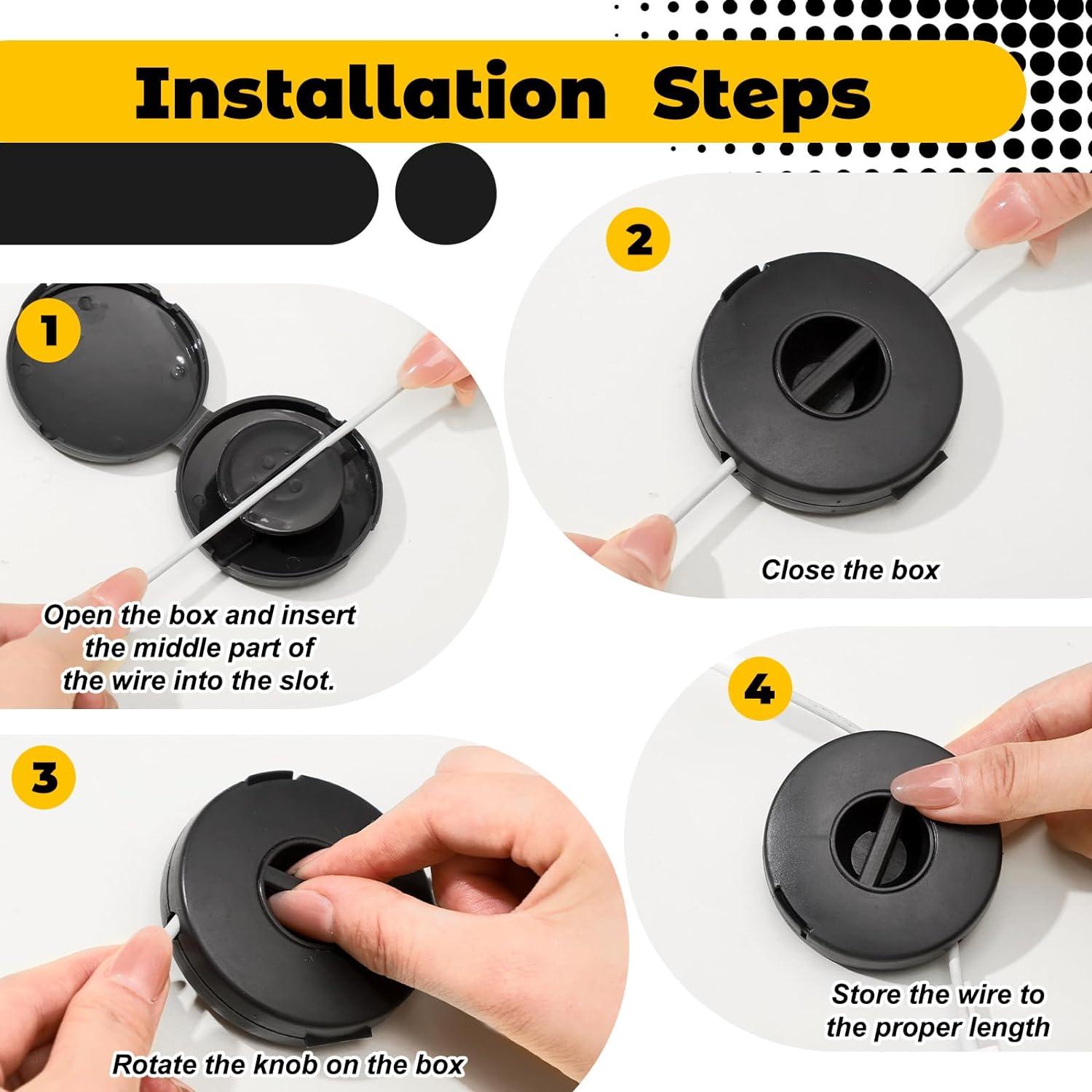 Organizador de Cables Portátil Copkim 9 Piezas ABS 6.3x1.7cm