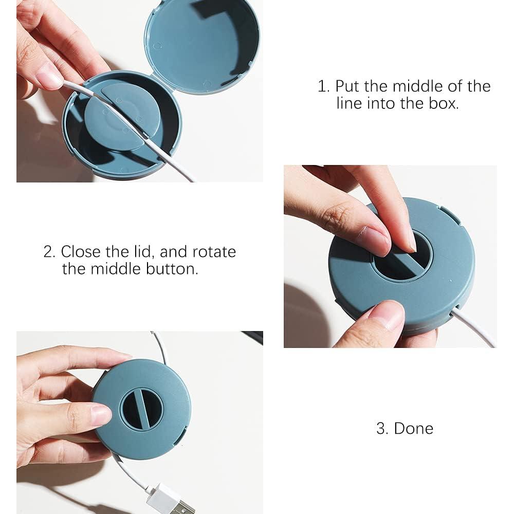 Organizador de Cables Retráctil SITAKE 4 Piezas 6.3x1.7cm