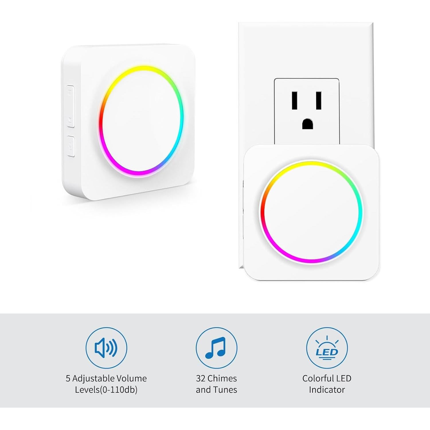 Sensor de Movimiento Inalámbrico COTINSE B26 con Timbre 32 Tonos