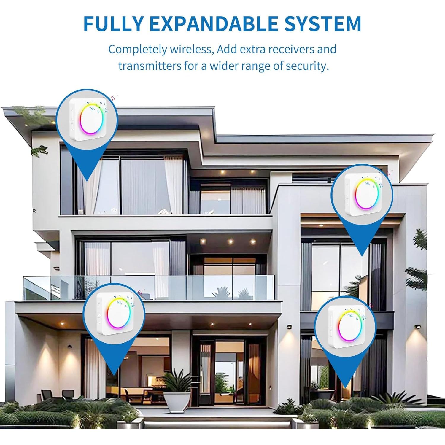 Sensor de Movimiento Inalámbrico COTINSE B26 con Timbre 32 Tonos