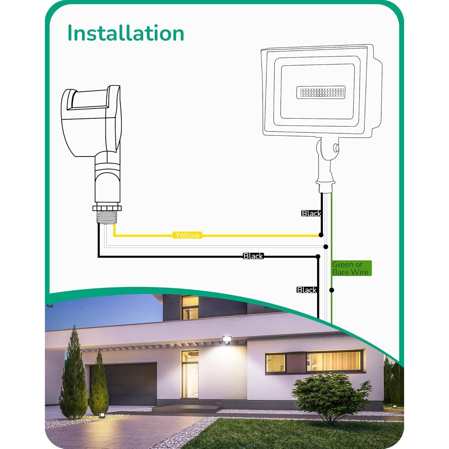 Sensor de Movimiento EDISHINE 180° Ajustable 18.3m Blanco