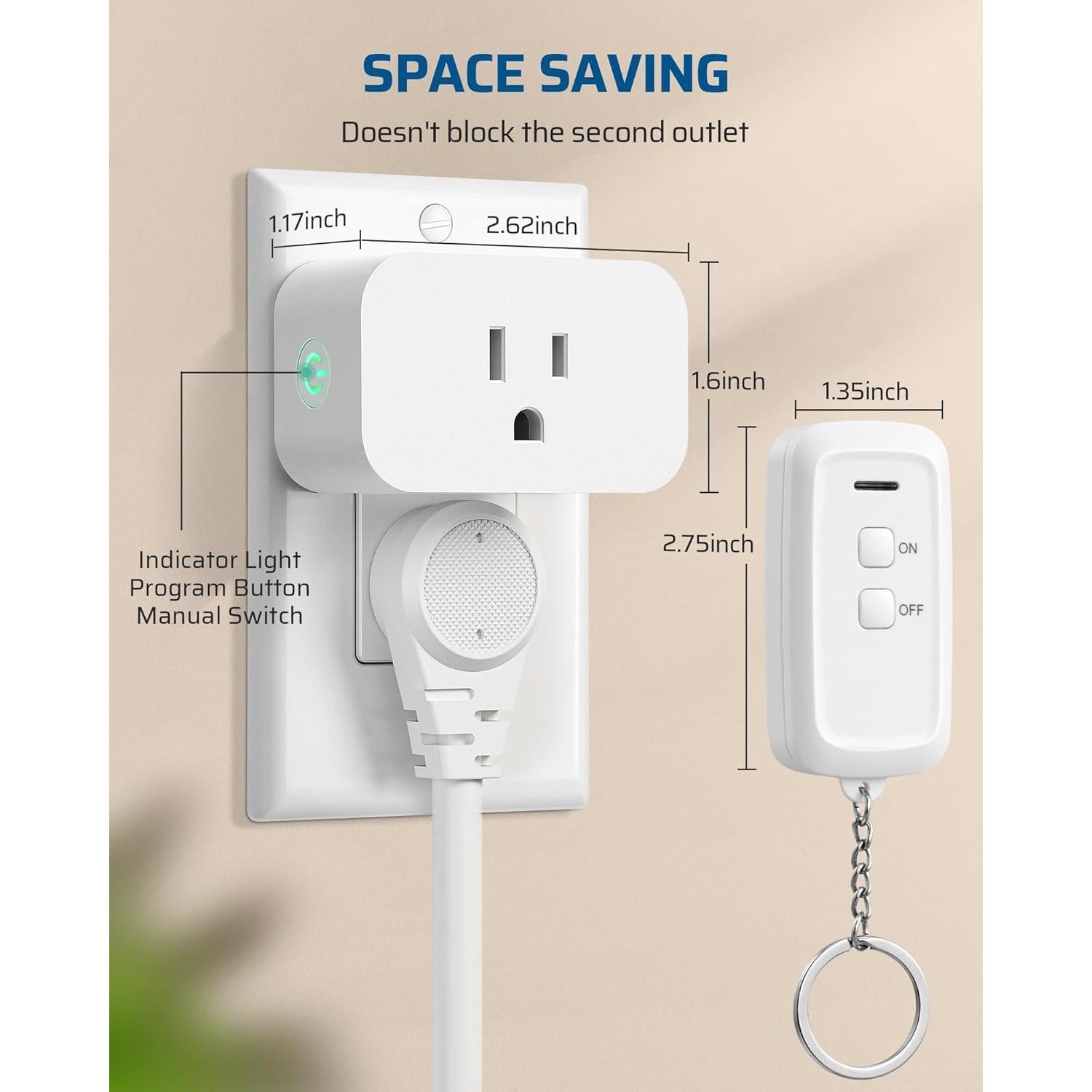 Enchufe Remoto Inalámbrico DEWENWILS IT101 15A 100m