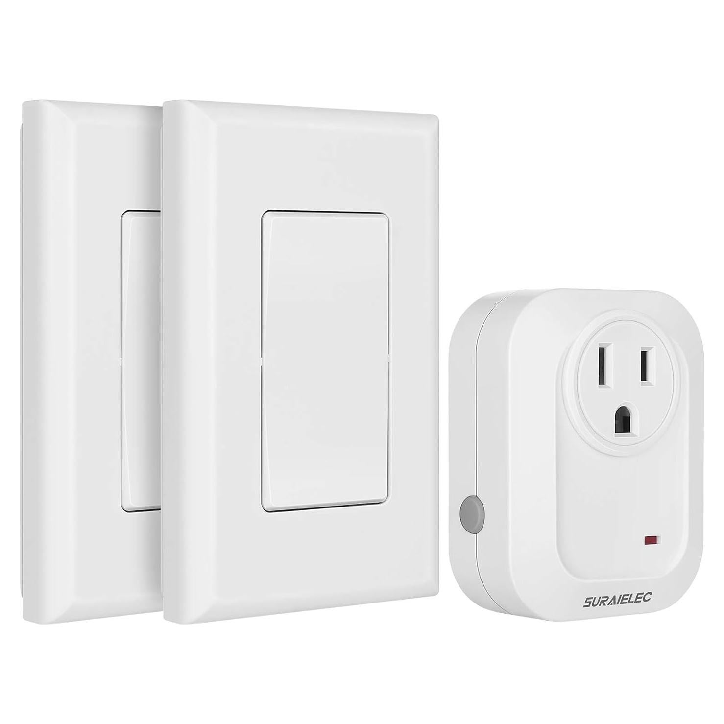 Interruptor de Pared Inalámbrico SURAIELEC con Control Remoto