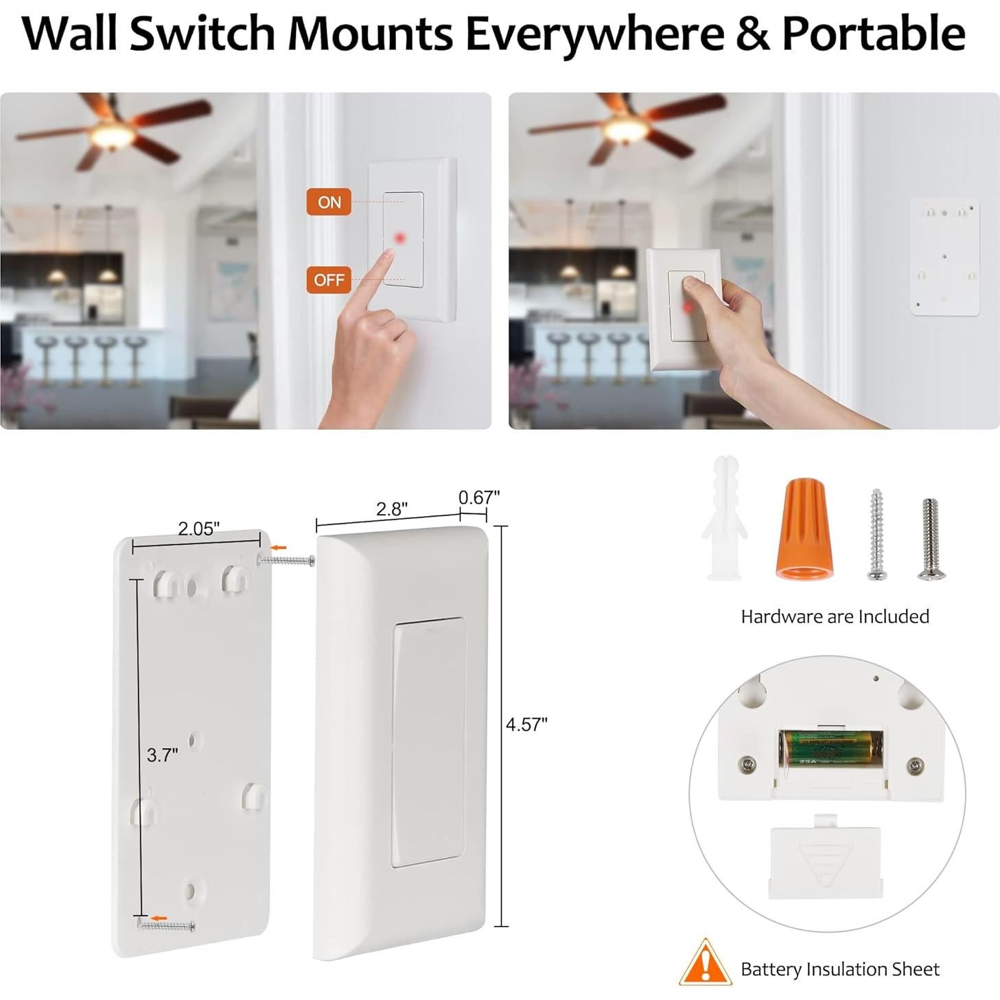 Kit Interruptor y Receptor Inalámbrico Suraielec 15A 30m