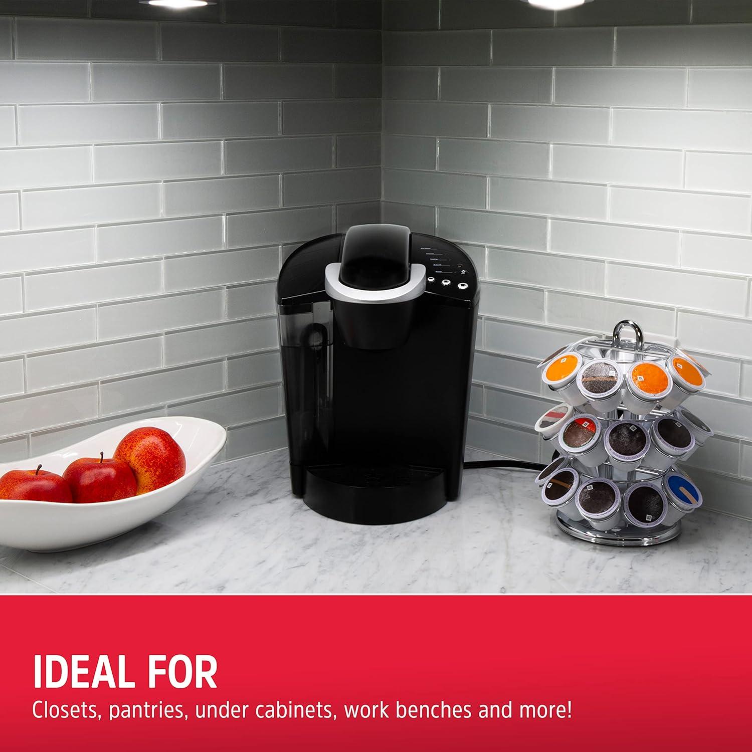 Luces Puck LED Energizer, Paquete de 2, Control Remoto, Blanco