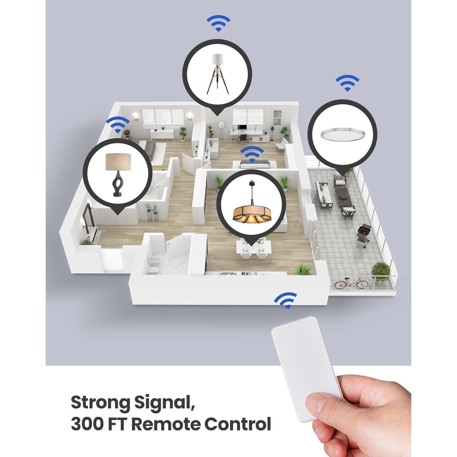 Enchufe Remoto Zoiinet SW-AK1 1500W 91.44m Programable
