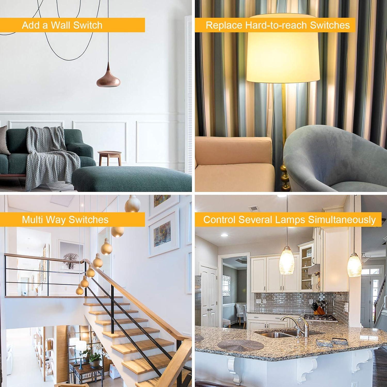 Interruptor de Luz Inalámbrico Suraielec 3 Vías Sin Cableado