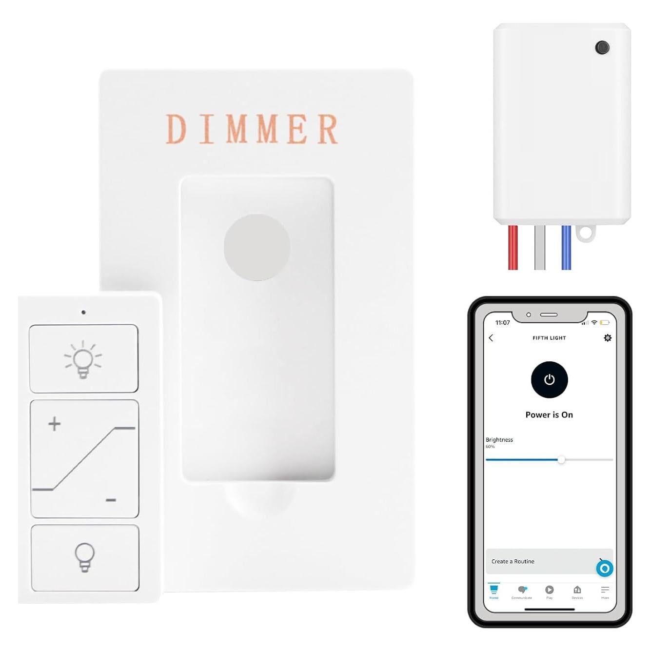 Interruptor de Luz Inalámbrico HUMPPTOM Regulador 200W Alexa