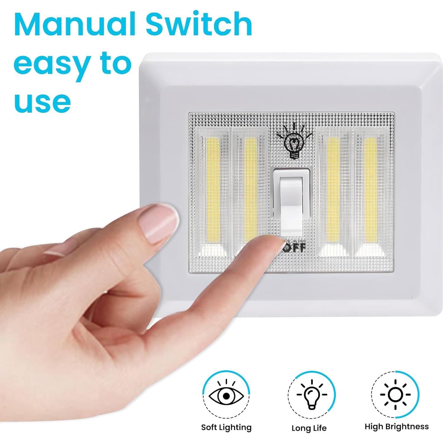 Interruptor de Luz LED COB AlltroLite 400 Lúmenes Inalámbrico