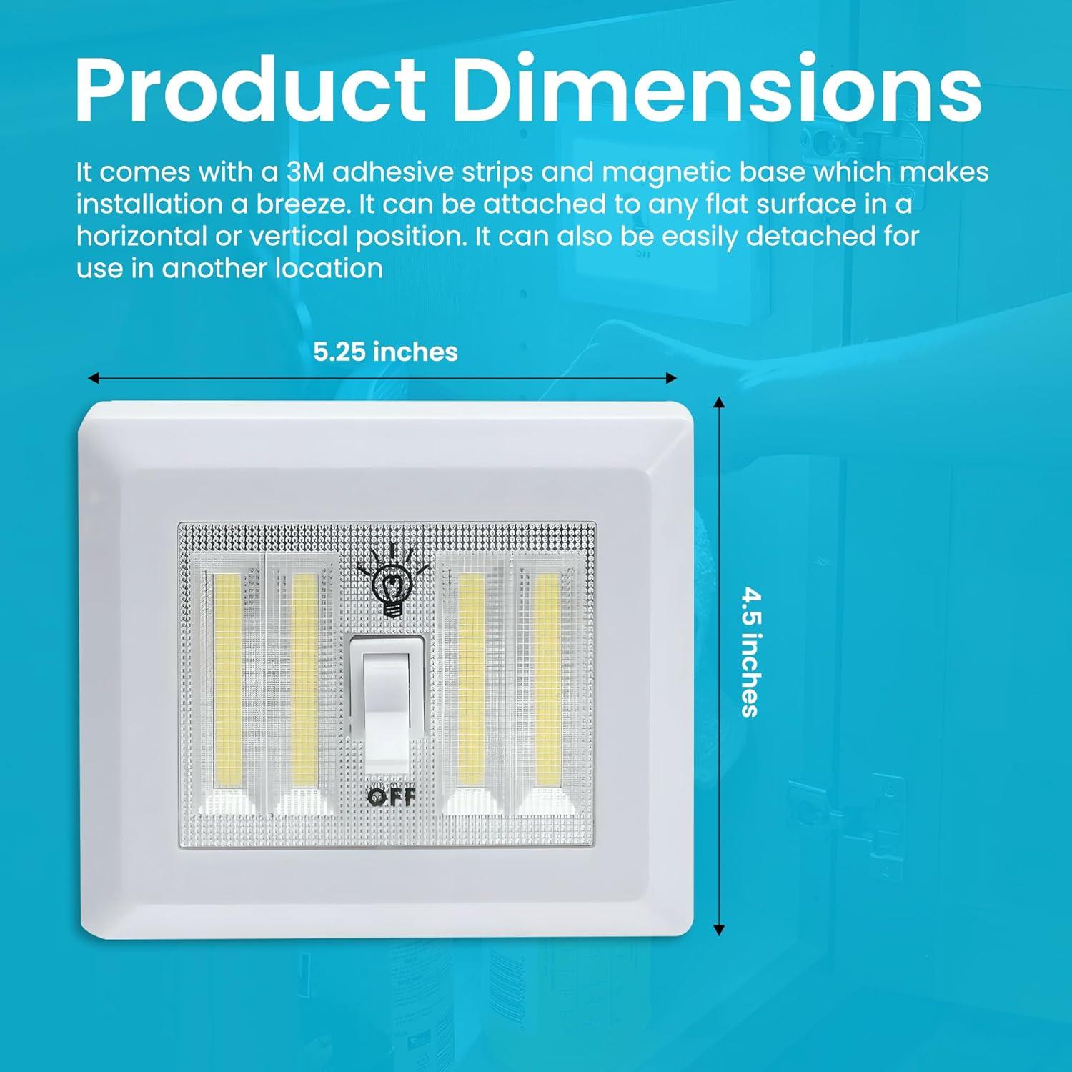 Interruptor de Luz LED COB AlltroLite 400 Lúmenes Inalámbrico