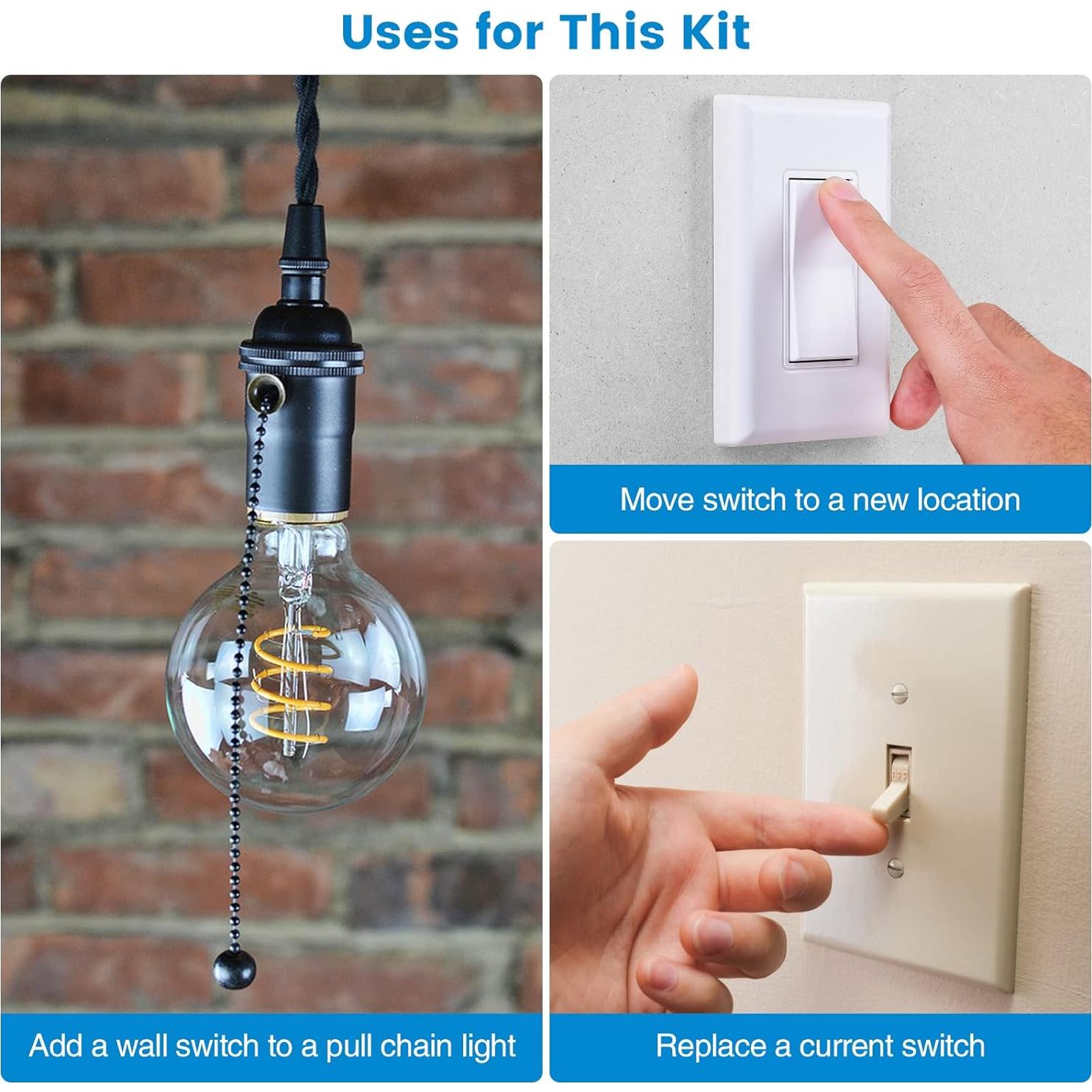 Kit Interruptor Inalámbrico Ortis 91.44m Sin Cableado
